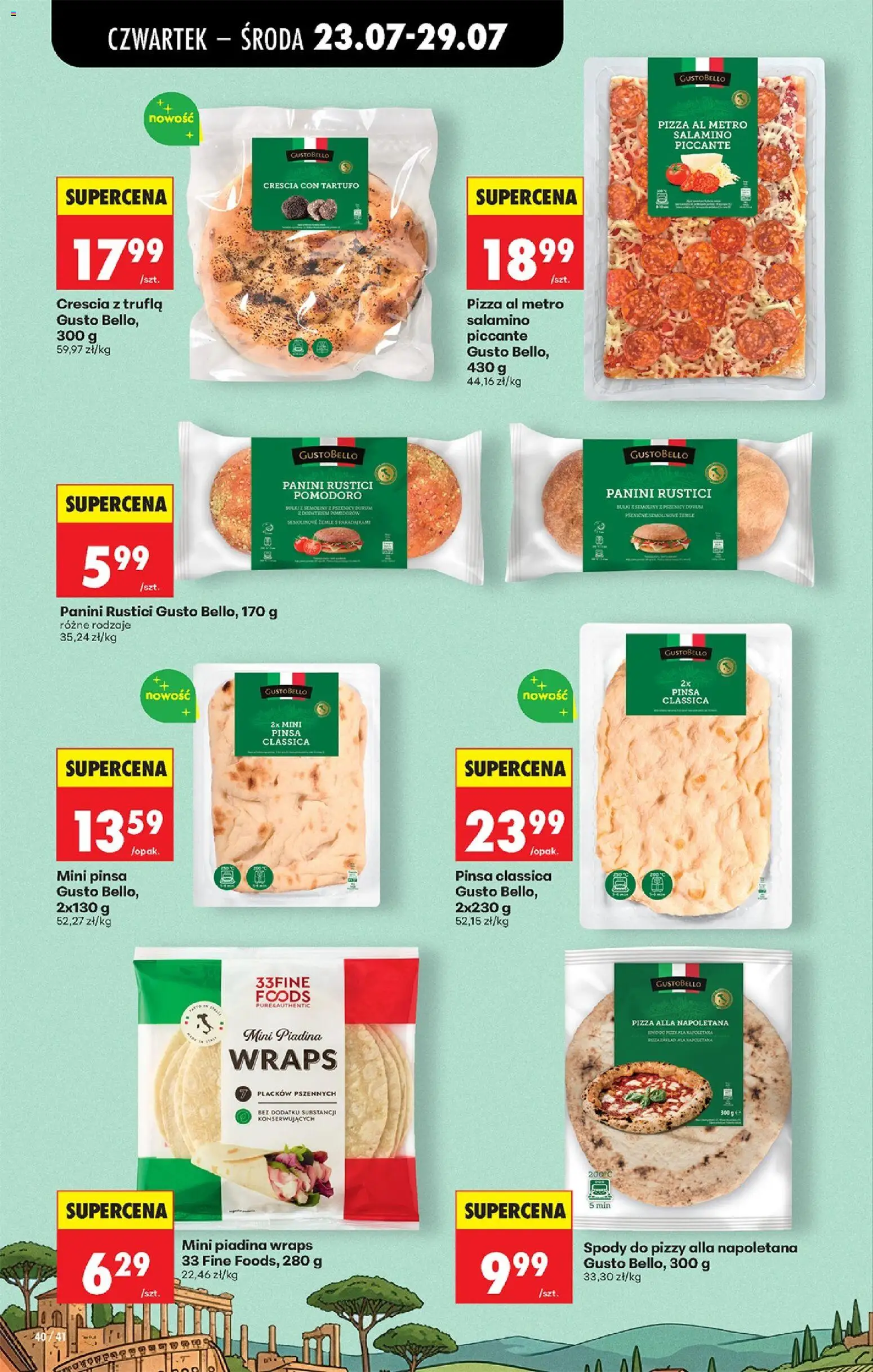Biedronka Polsko leták - Codziennie niskie ceny od 23.07.2026 | Strana: 62 | Produkty: Pizza, Pinsa