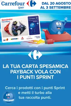 Anteprima del volantino Carrefour volantino Iper - Punti Sprint Payback valido a partire dal 20/08/2026