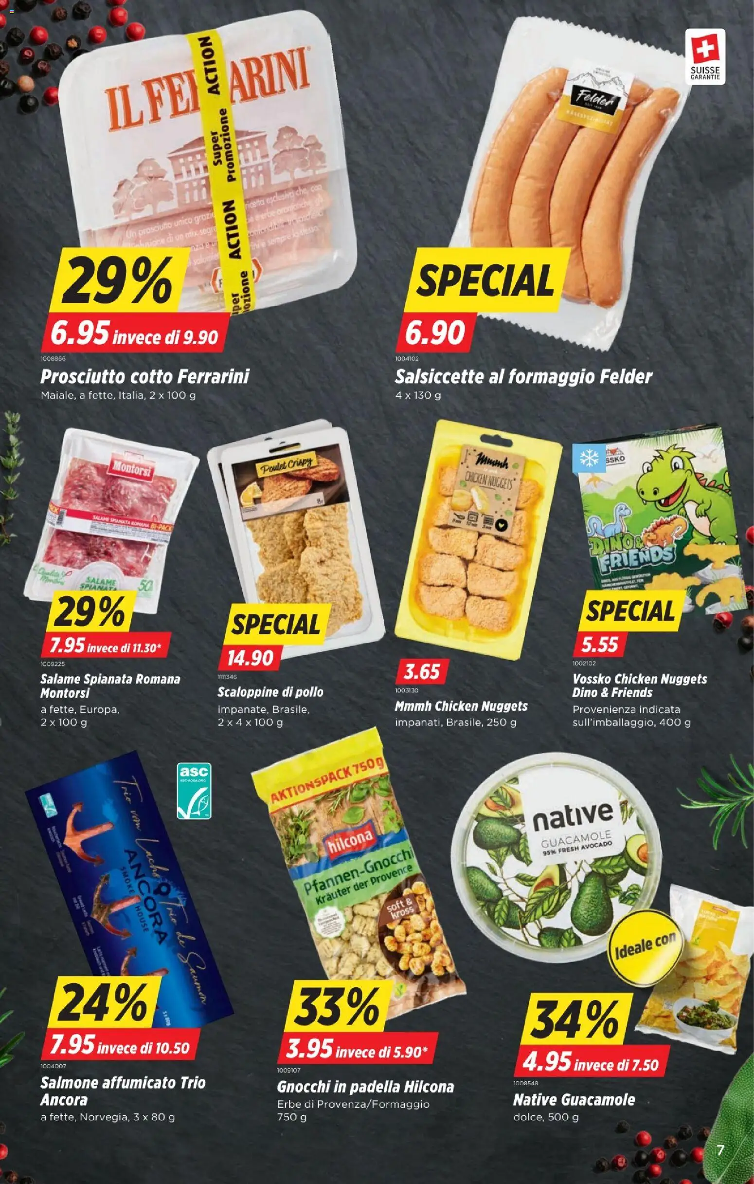 Denner aktionen IT – gültig ab 06.08.2026 | Seite: 7 | Produkte: Lachs, Salami, Avocado