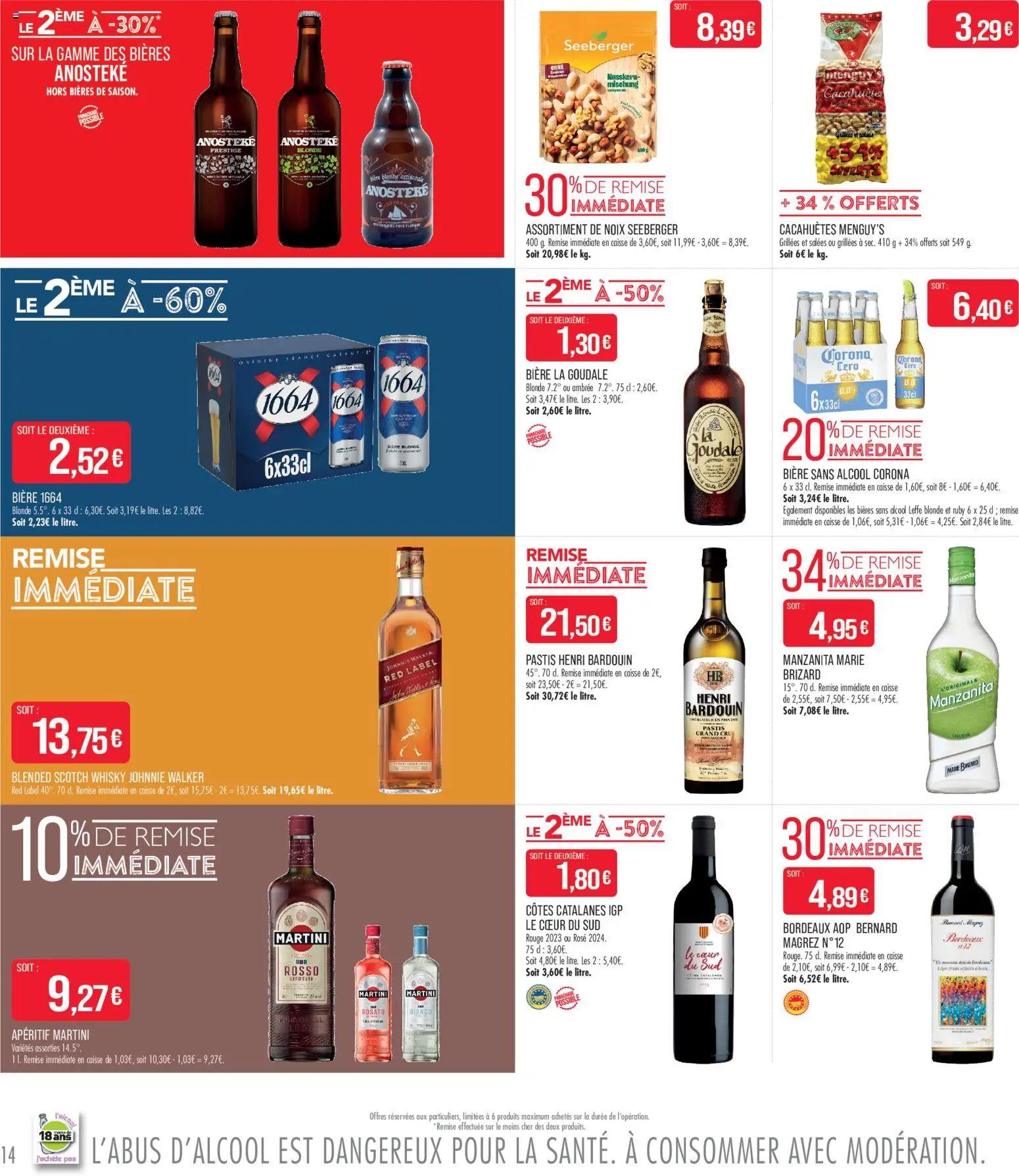 {H1} | Page: 14 | Produits: Whisky, Alcool, Martini, Noix