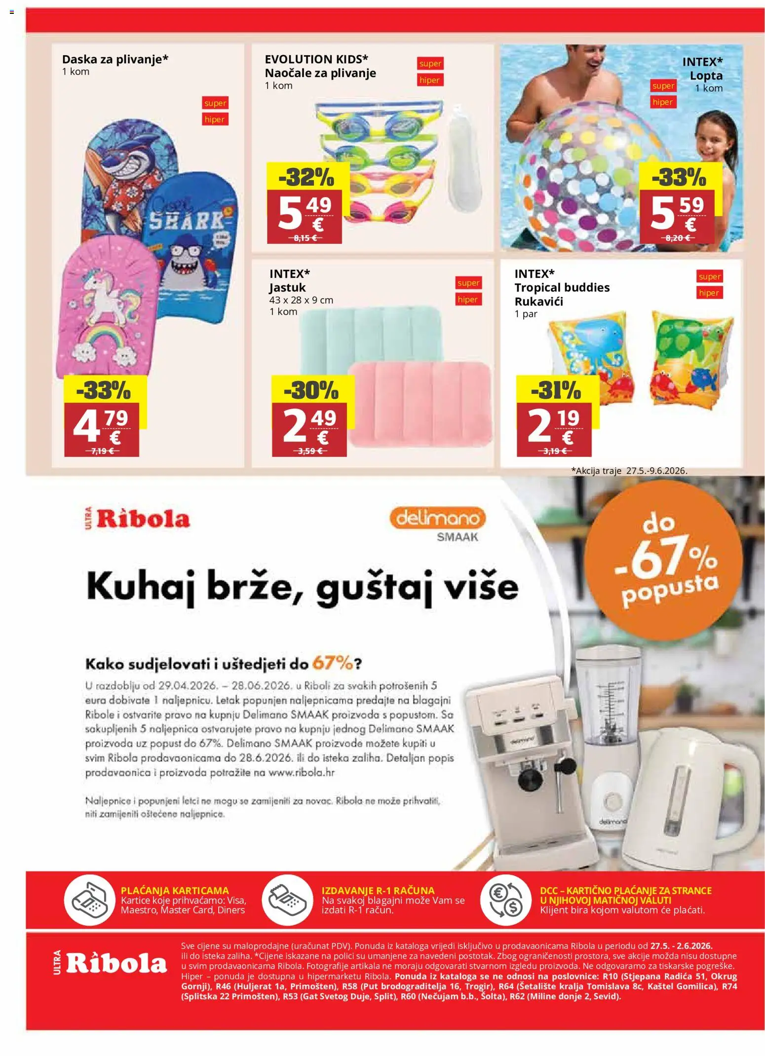 Ribola katalog | vrijedi od 27.05.2026 | Stranica: 24 | Proizvodi: Jastuk, Lopta, Delimano, Naočale