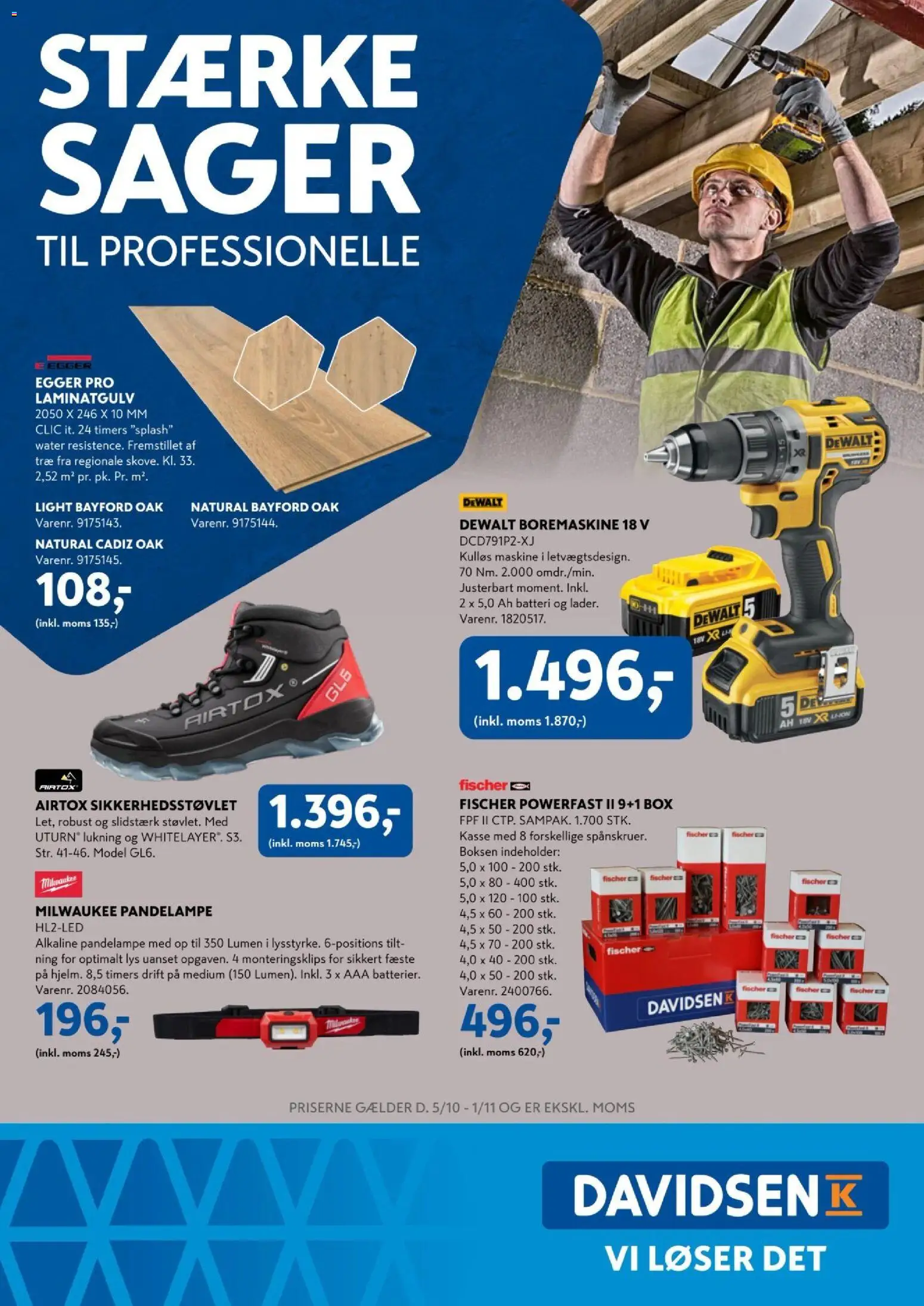 Davidsen tilbudsavis – gyldig fra 05/10/2026 | Side: 1 | Produkter: Boremaskine, Batteri