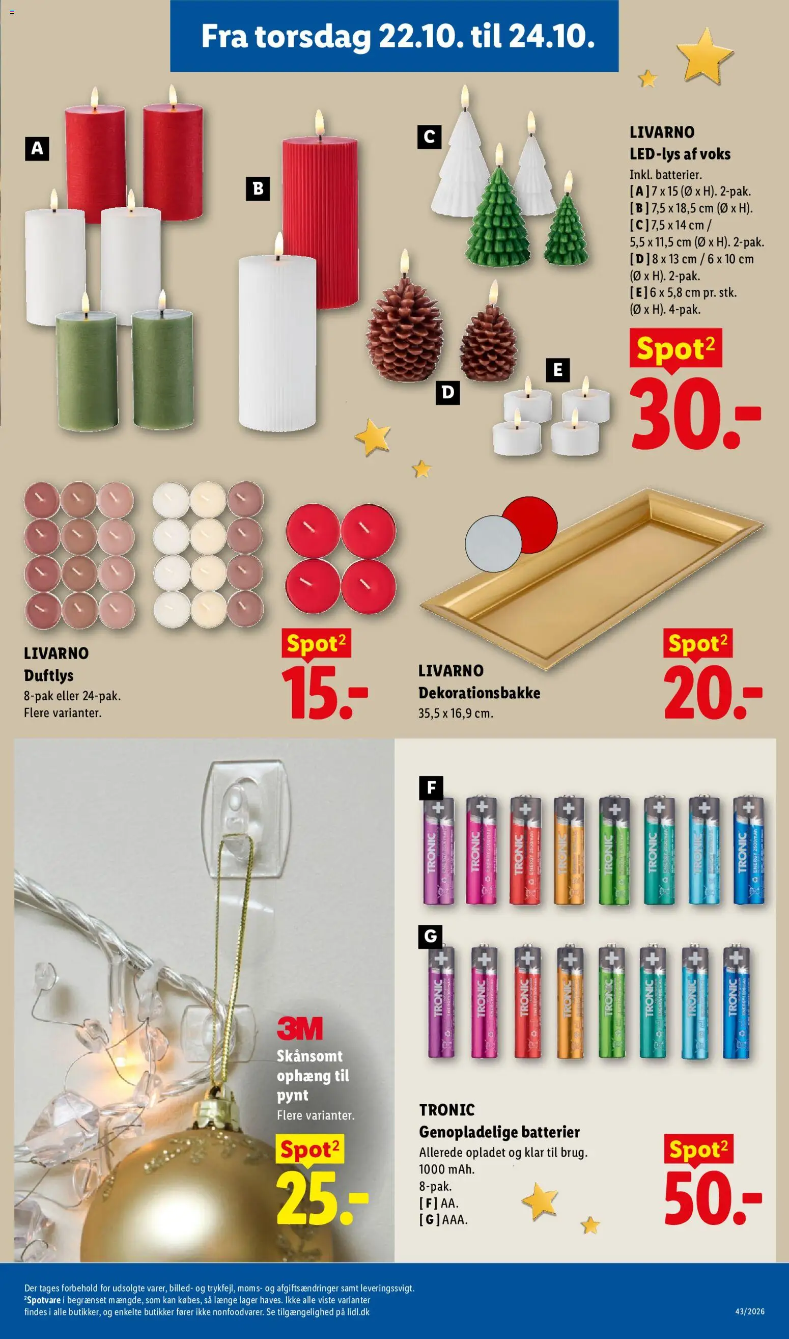 Lidl tilbudsavis – gyldig fra 18/10/2026 | Side: 11 | Produkter: Duftlys, Batterier, Søm