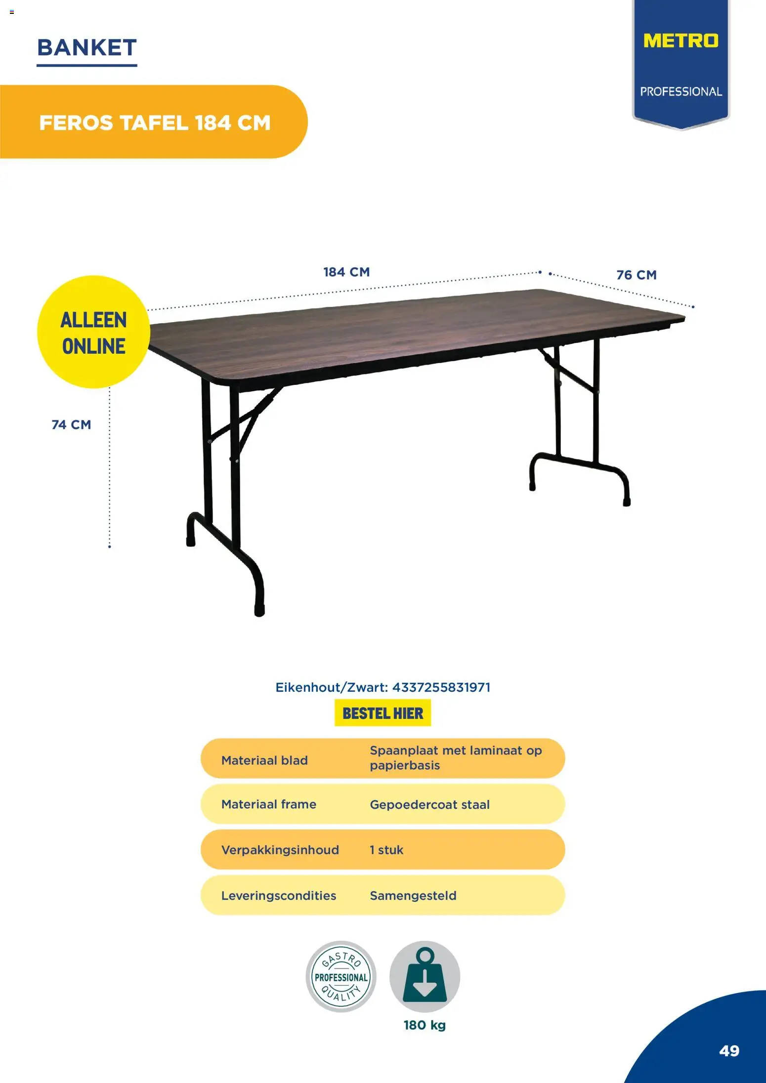 {H1} | Pagina: 49 | Producten: Tafel