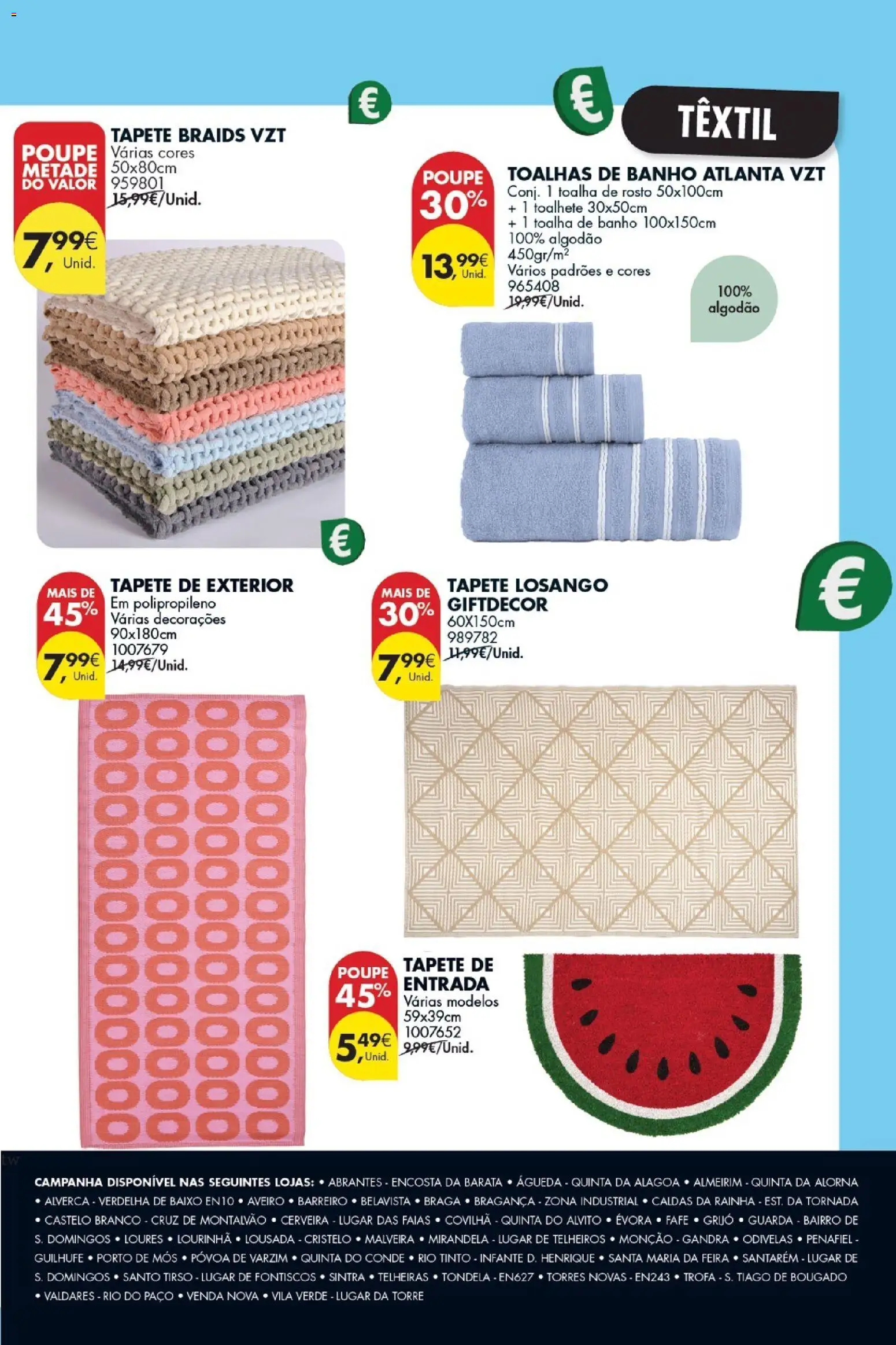 Pingo Doce Bazar Grandes Oportunidades │ válido de 21/07/2026 | Página: 33 | Produtos: Algodão, Banho, Tapete, Toalha de banho