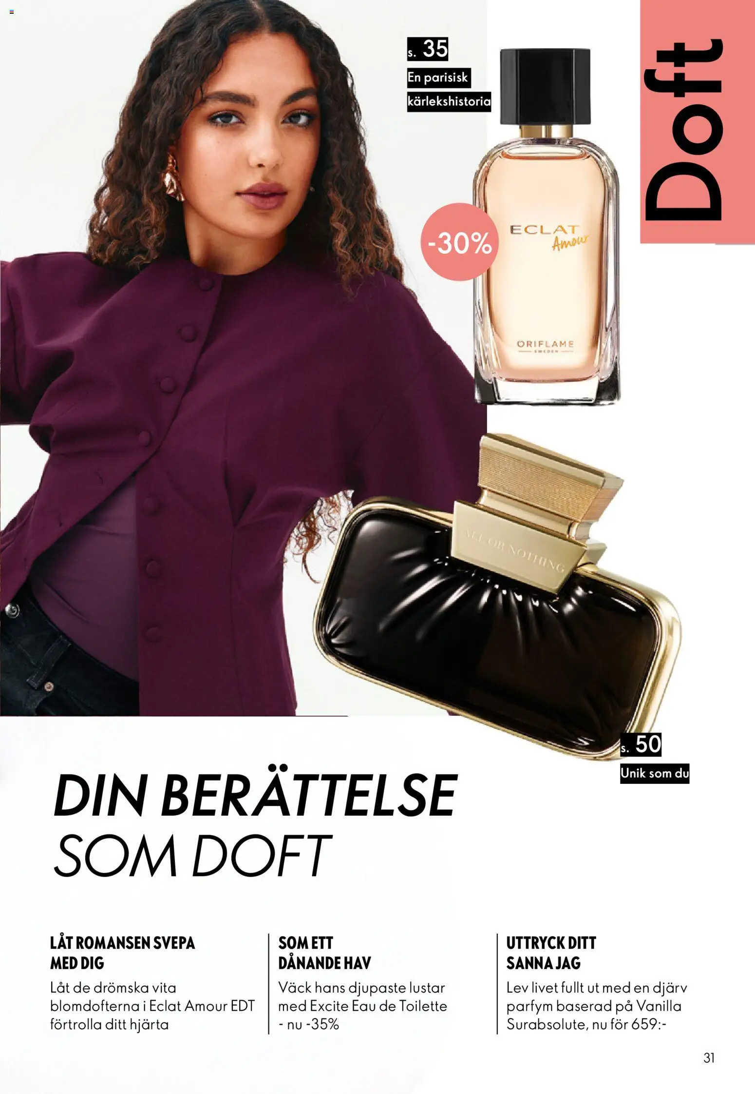 Oriflame reklamblad aktuell från 16/09/2026 | Sida: 31 | Produkter: Håv, Parfym, Doft, Eau de toilette