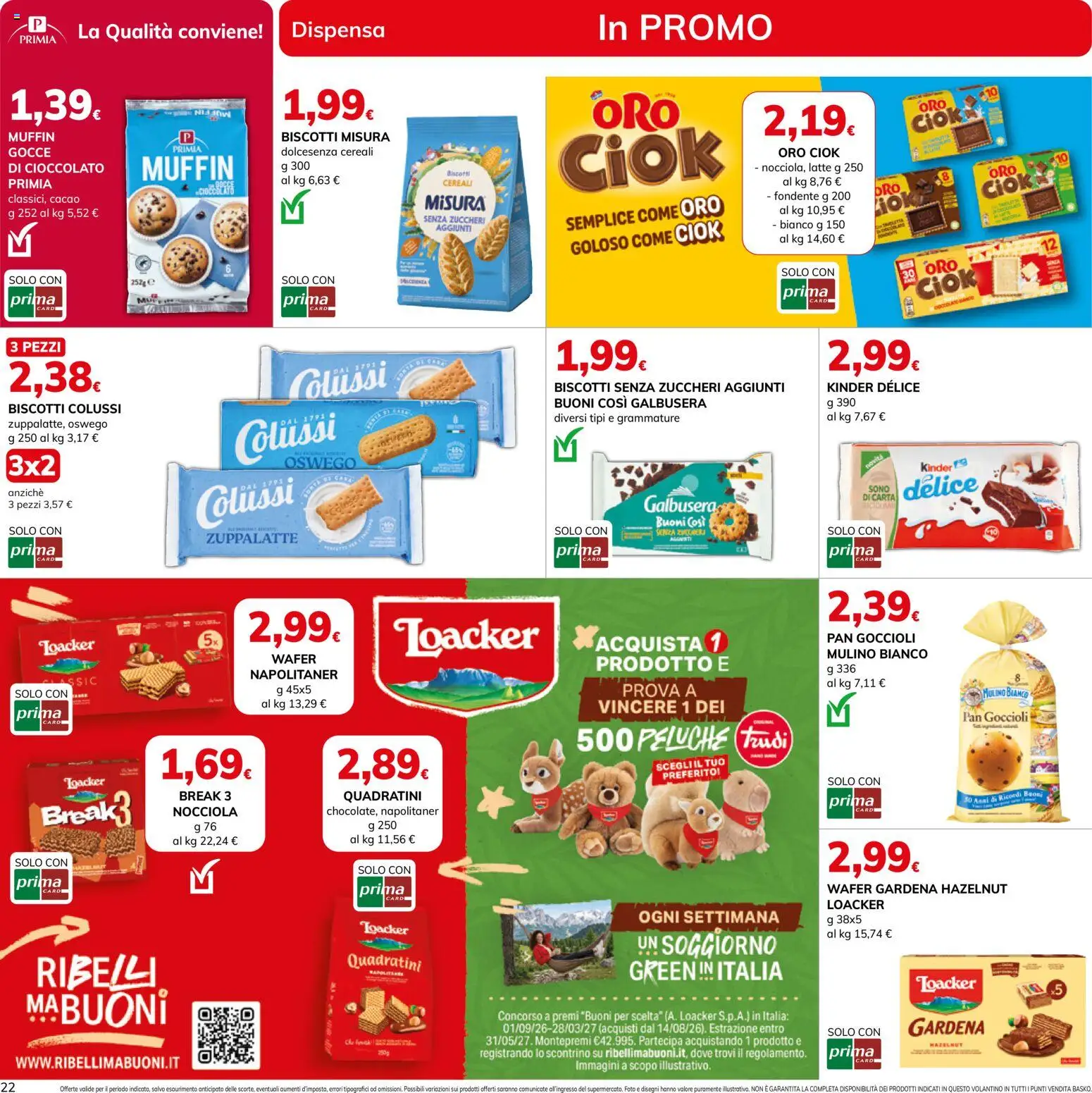 Volantino Basko del 13/10/2026 | Pagina: 22 | Prodotti: Cereali, Latte, Muffin, Cacao