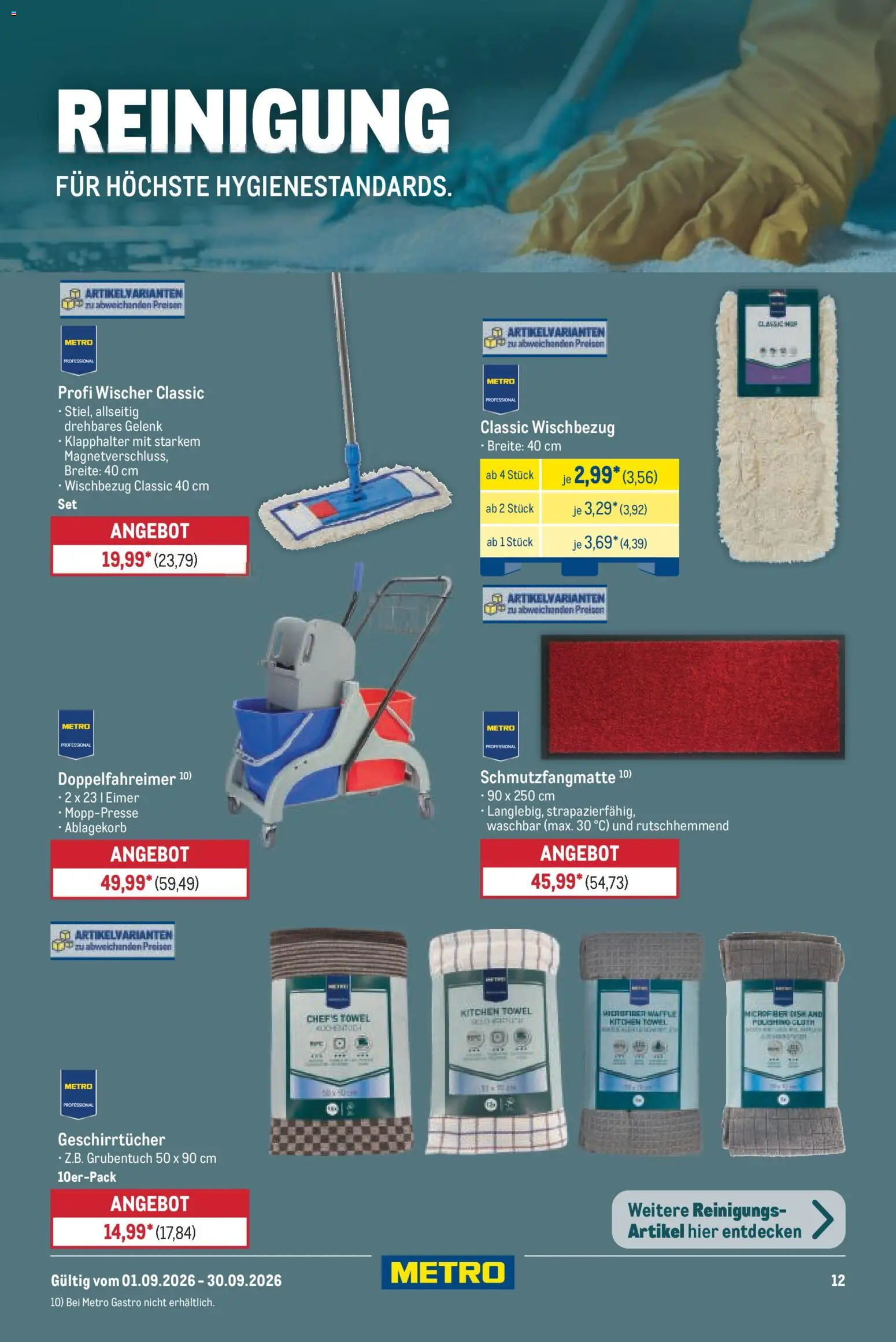 Metro Professional Non-Food Flyer – gültig ab 01.09.2026 | Seite: 12 | Produkte: Schmutzfangmatte