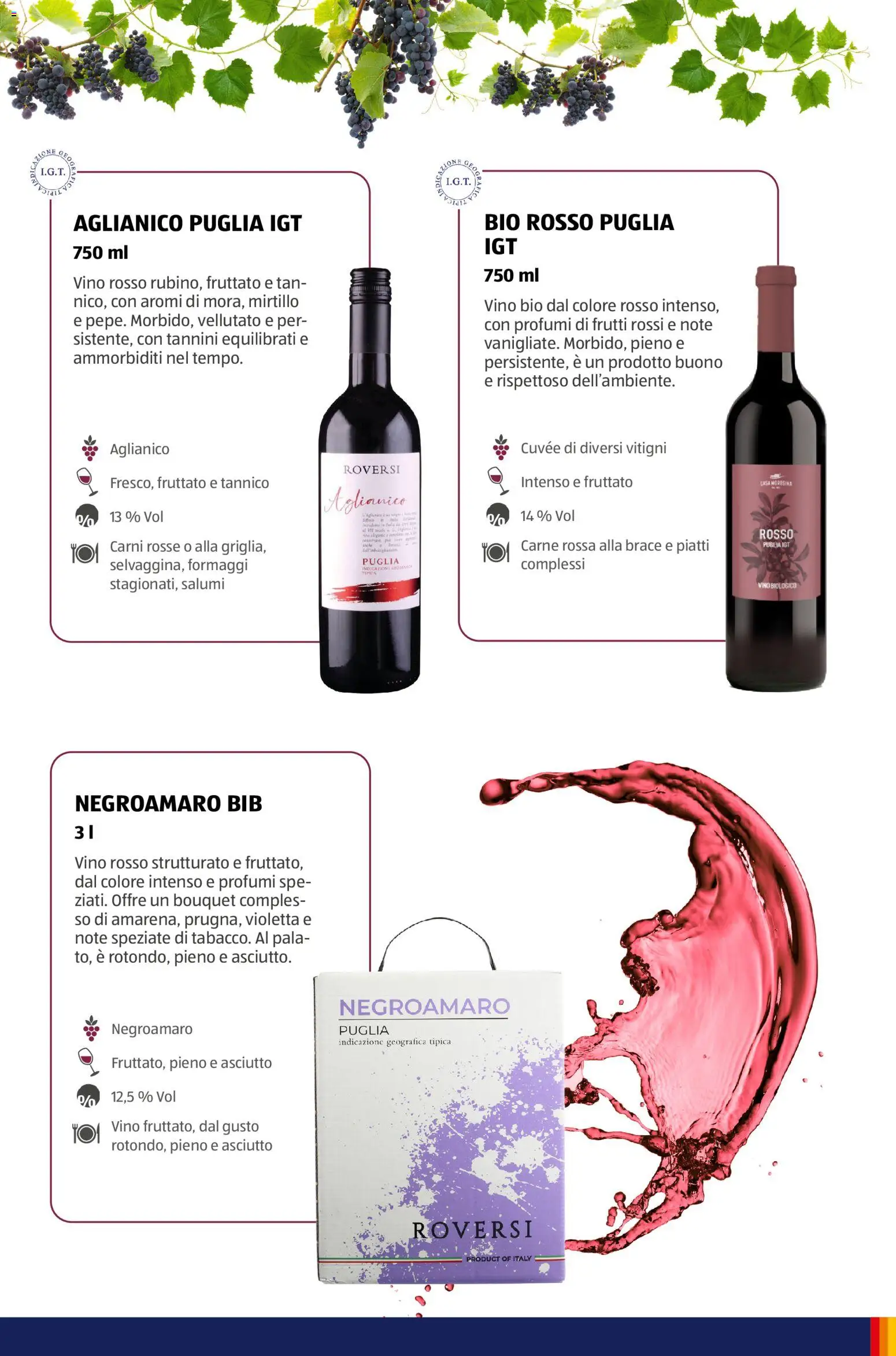 Volantino Aldi del 12/01/2026 | Pagina: 13 | Prodotti: Piatti, Vino, Profumi, Vino rosso