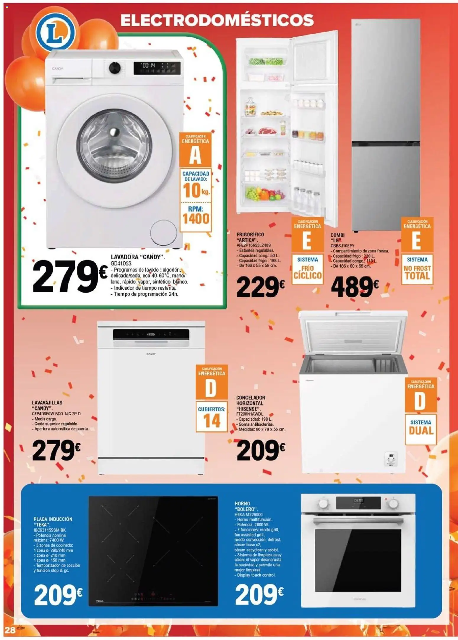 E.Leclerc folleto Salamanca │ válido desde el 15/07/2026 | Página: 28 | Productos: Congelador, Horno, Combi, Cesta