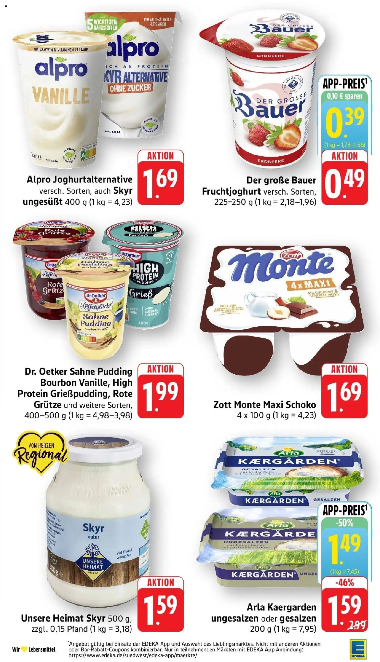 Edeka Prospekt Trier – gültig ab 08.06.2026 | Seite: 17 | Produkte: Pudding, Alpro, Zucker, Bourbon