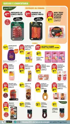 Pré-visualização Pingo Doce folheto válido de 20/10/2026 | Página: 14 | Produtos: Frango, Salsicha, Salame, Presunto