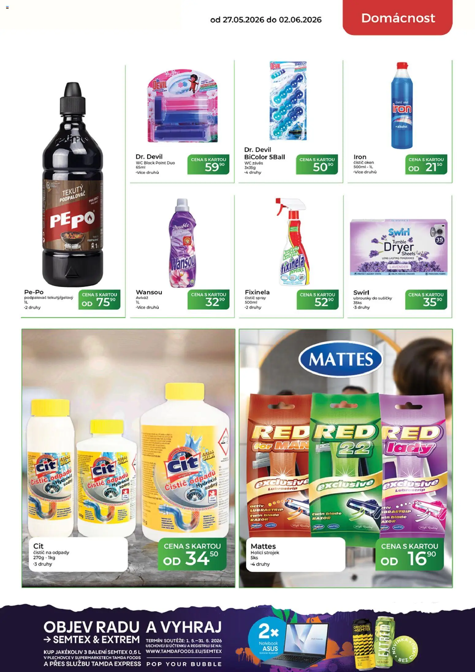 Tamda Foods leták od 27.05.2026 | Strana: 55 | Produkty: Závěs, Ubrousky do sušičky, Holicí strojek, Wc