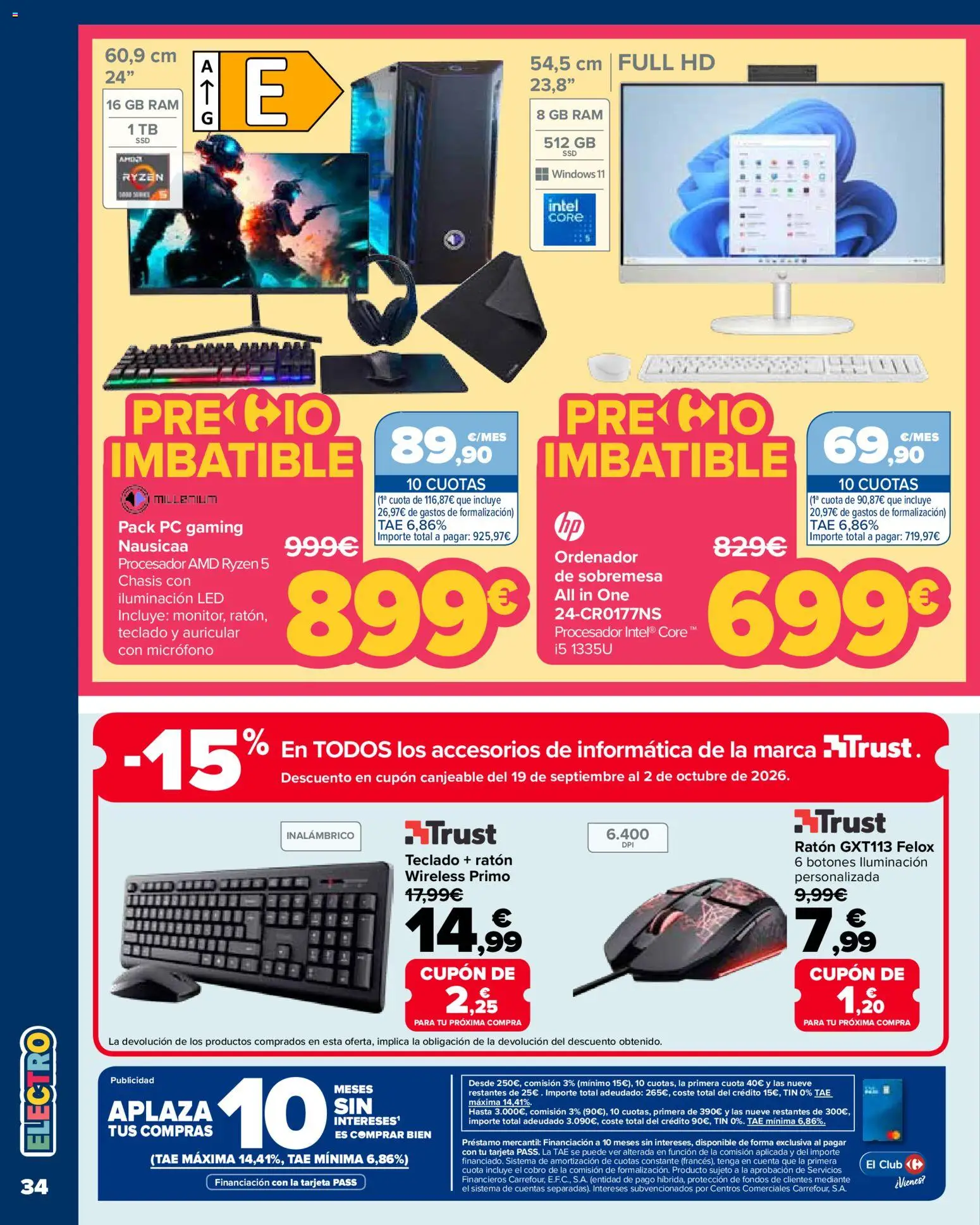 Carrefour Vuelta al cole │ válido desde el 18/08/2026 | Página: 34 | Productos: PC, Ordenador, Teclado, Micrófono