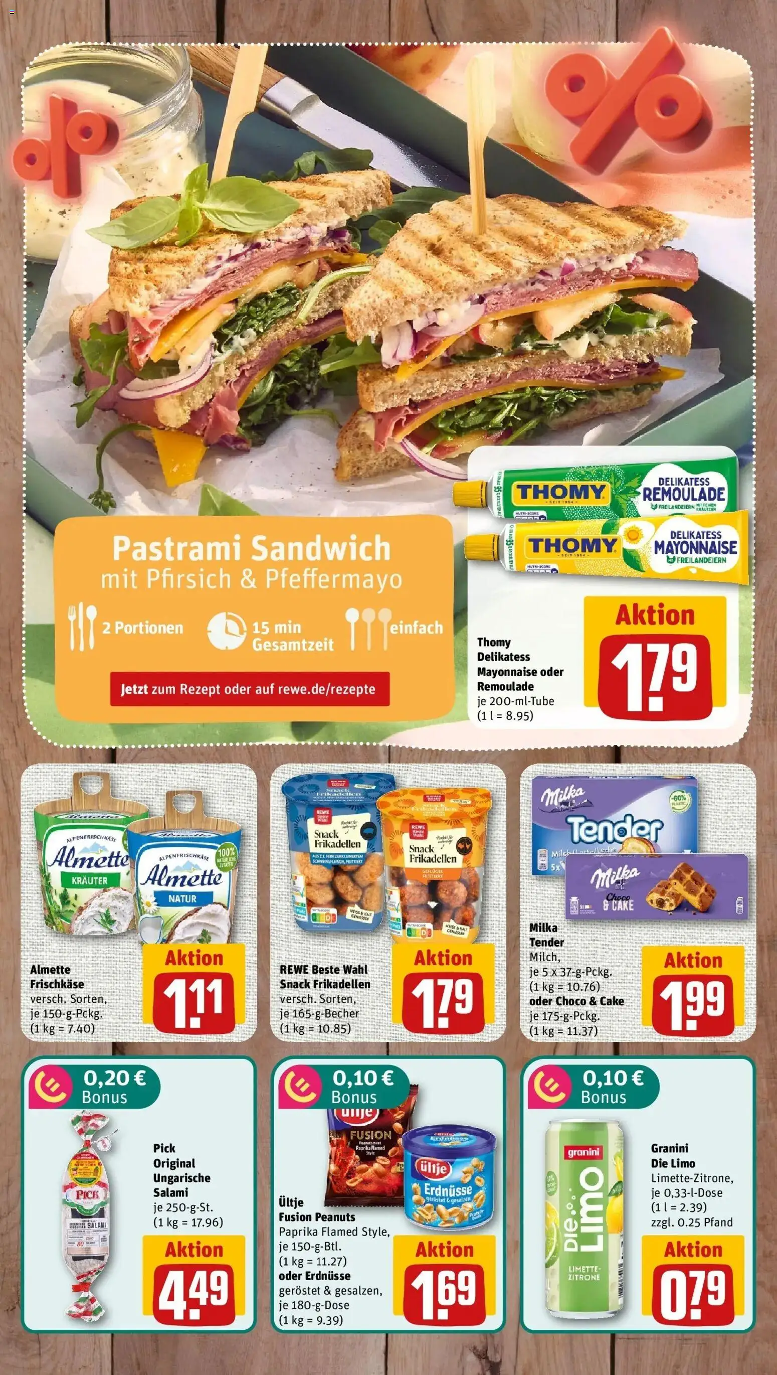 REWE Prospekt ab 10.08.2026 zum Blättern » Angebote | Seite: 2 | Produkte: Paprika, Mayonnaise, Granini, Limette