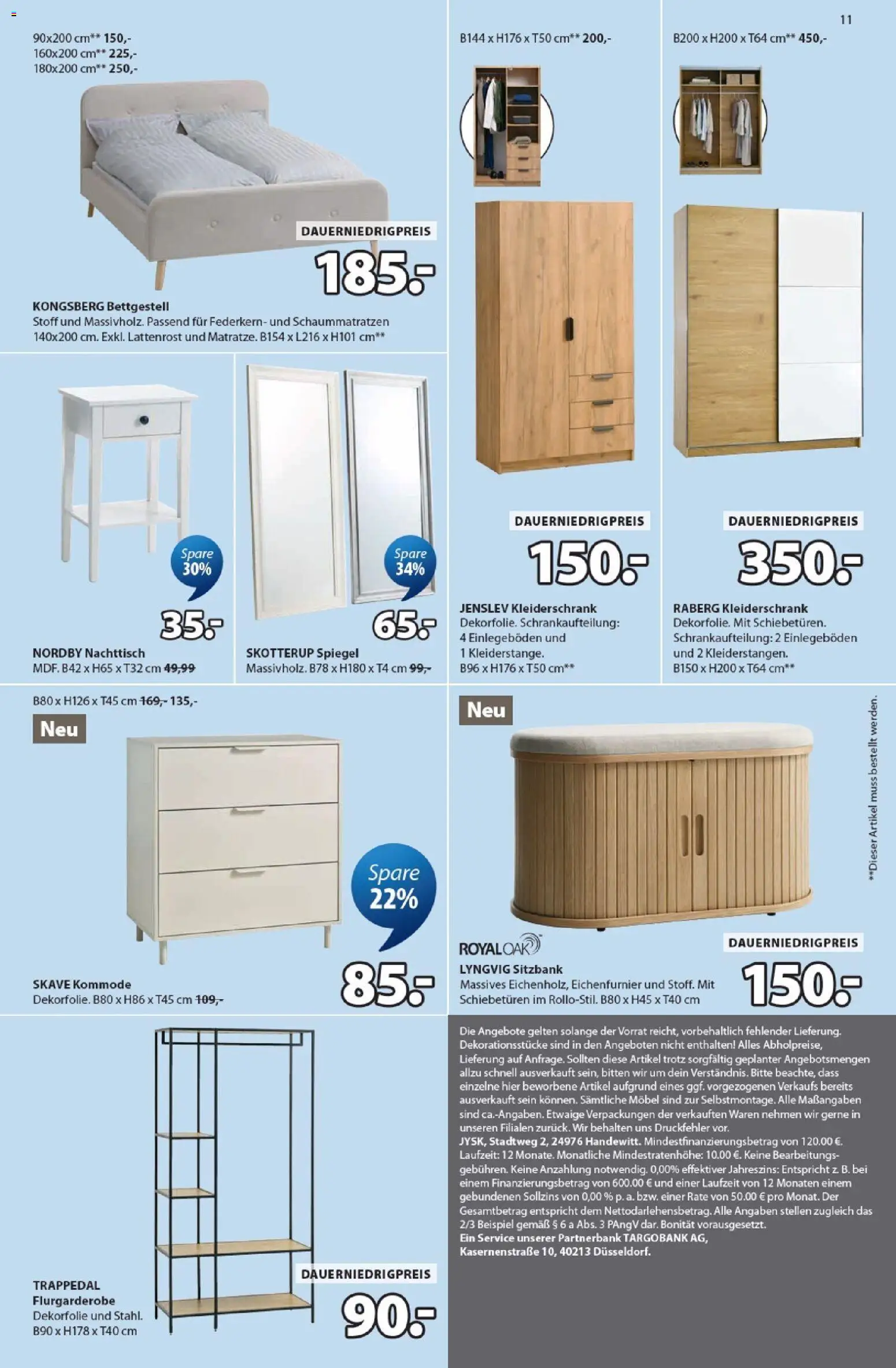 Prospekt JYSK – gültig ab 16.08.2026 | Seite: 11 | Produkte: Kleiderschrank, Kommode, Nachttisch, Spiegel