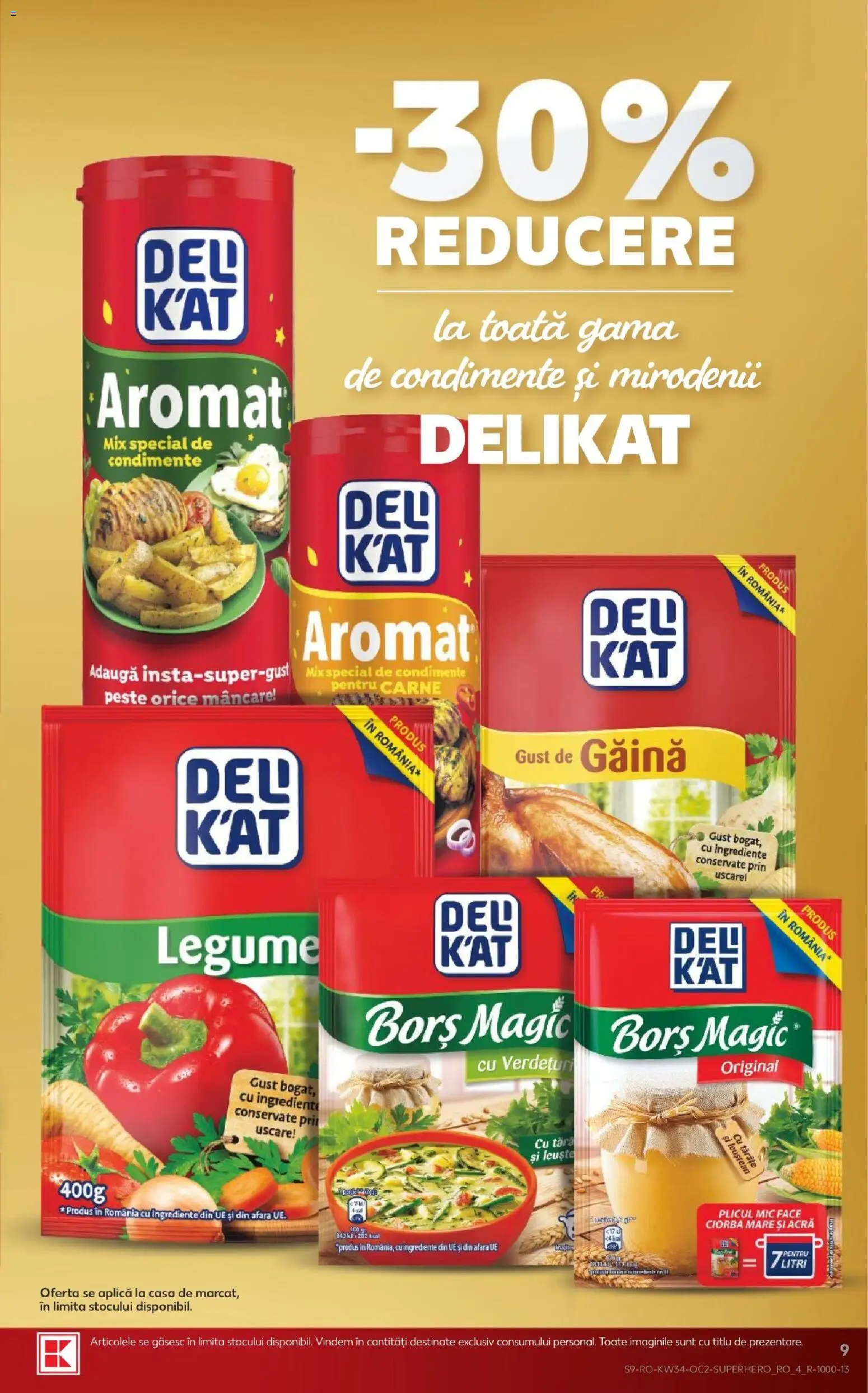 Noul catalog Kaufland – valabil de la 19.08.2026 | Pagină: 9 | Produse: Magic, Borș, Pește, Legume