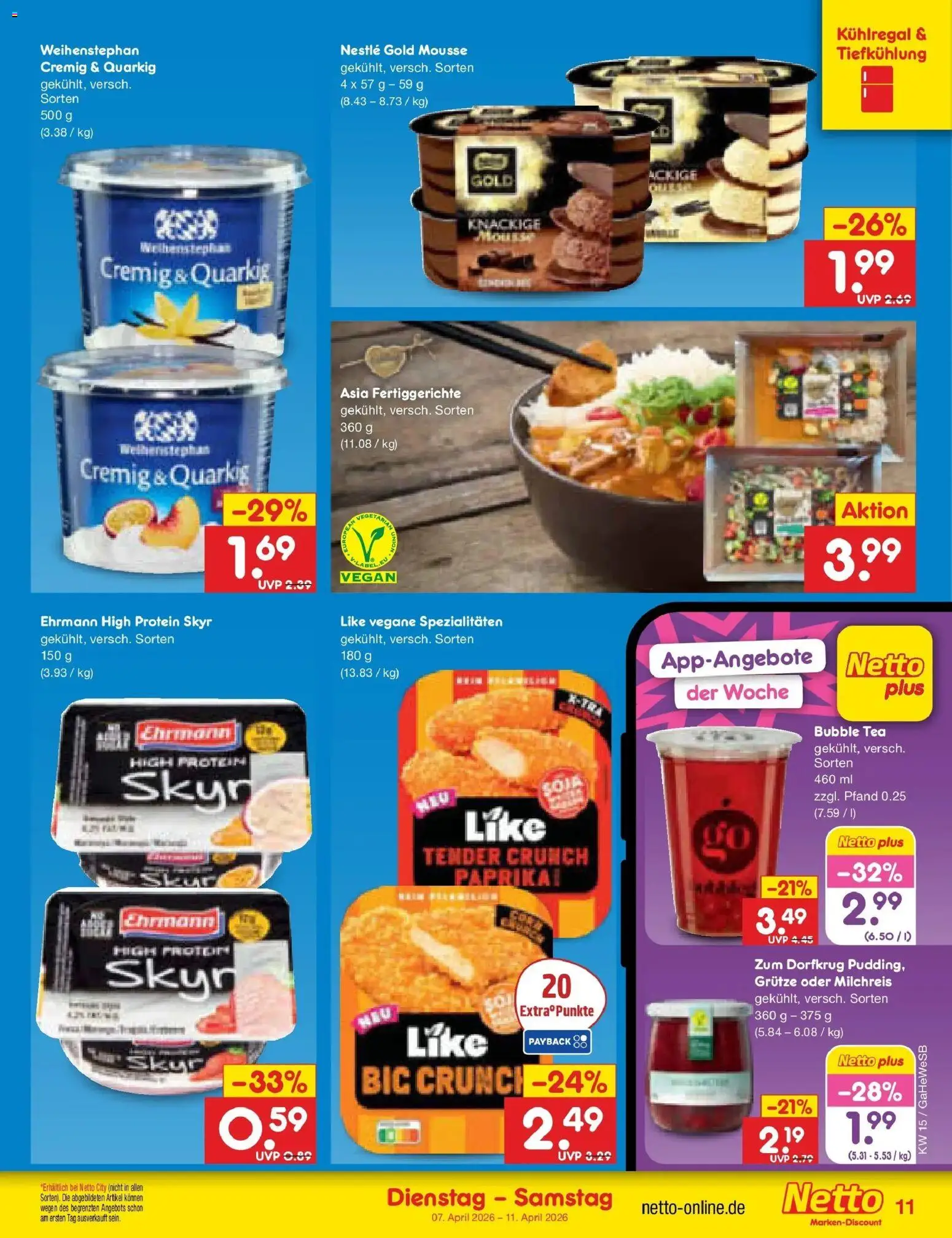 Netto Marken-Discount Prospekt Hamburg	 – gültig ab 07.04.2026 | Seite: 13 | Produkte: Skyr, Fertiggerichte