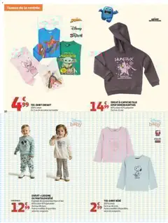 Auchan - Prévisualisation de ENSEMBLE SWEAT + LEGGING OU PANTALON BÉBÉ, Exemple de composition haut et bas 60% coton 40% polyester valide à partir de 11/08/2026 | Page: 10 | Produits: Coton, Sweat à capuche, Pantalon, Legging
