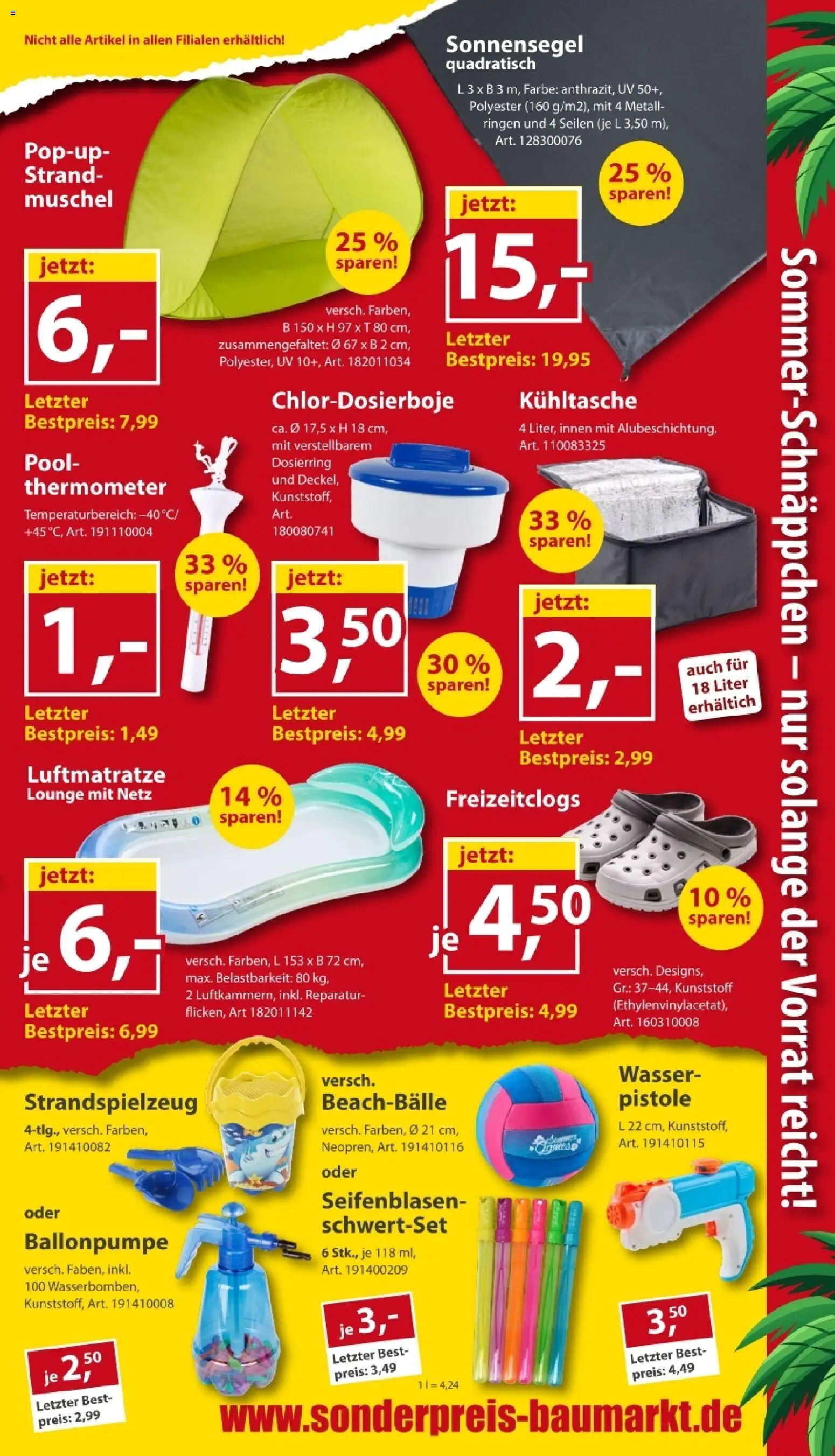 Sonderpreis Baumarkt Prospekt – gültig ab 01.08.2026 | Seite: 9 | Produkte: Thermometer, Wasser