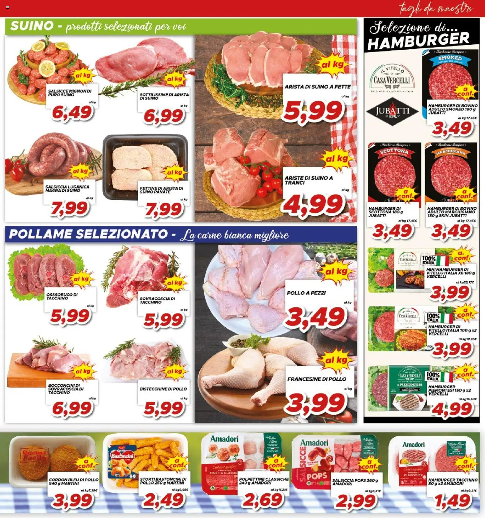 Volantino Ma Supermercati del 22/07/2026 | Pagina: 11 | Prodotti: Bovino, Suino, Tacchino, Vitello