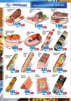 Trnava Promet katalog - pregled Trnava Promet kataloga - važi od 27.08.2026 | Strana: 2 | Proizvode: Pileća šunka, Pile, Hot dog, Pečenica