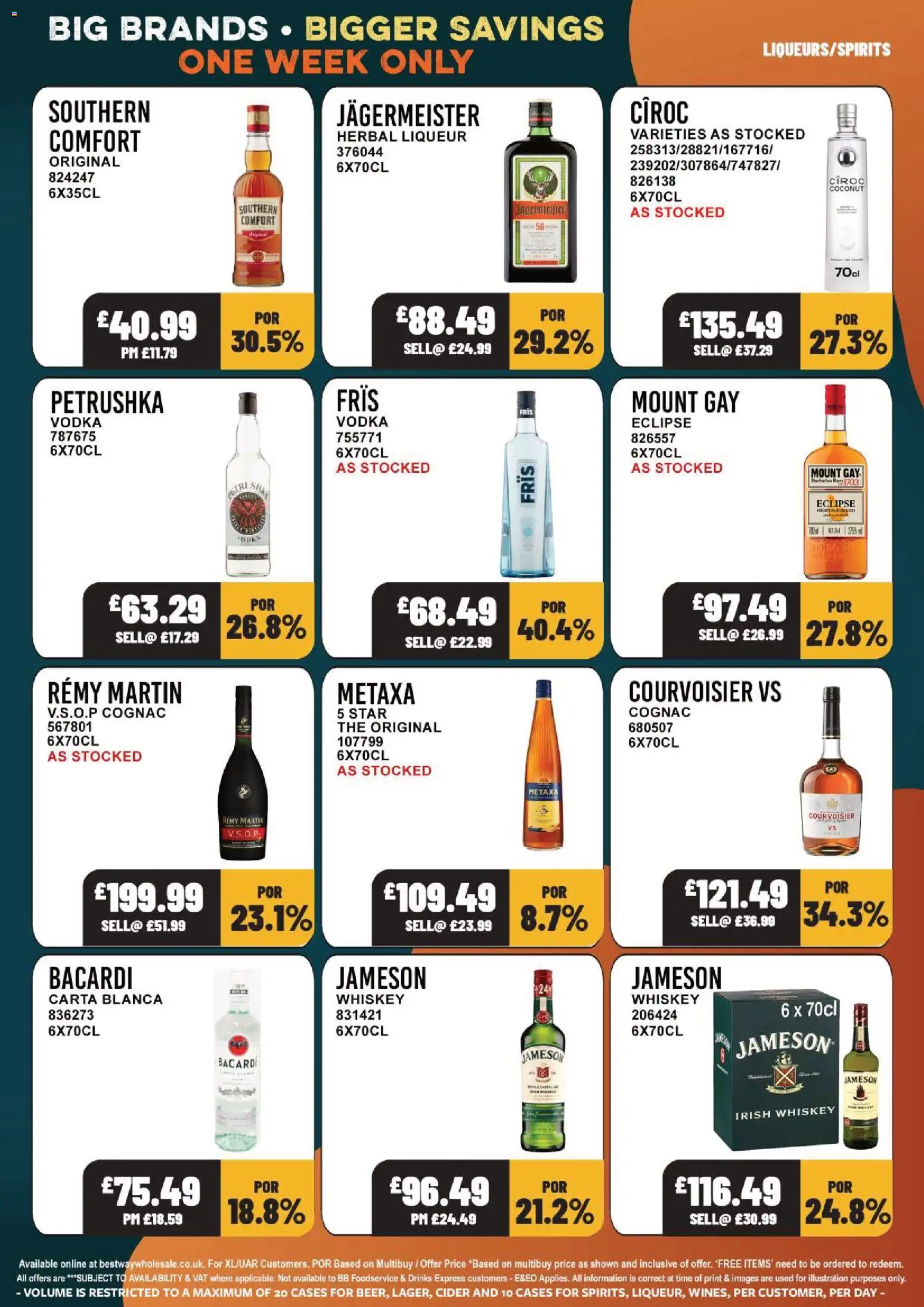{H1} | Page: 5 | Products: Bacardi, Rum, Whiskey, Herbal liqueur