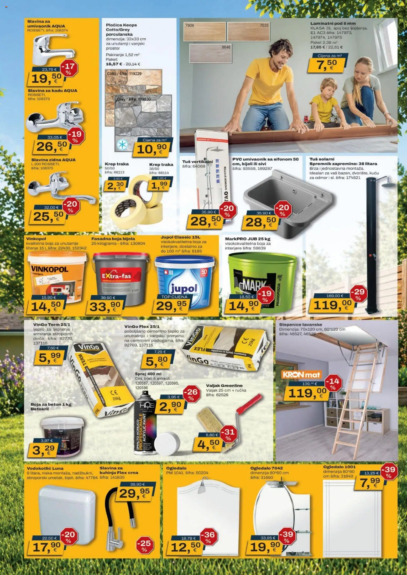 Vinkoprom katalog | vrijedi od 06.07.2026 | Stranica: 7 | Proizvodi: Umivaonik, Tuš, Vodokotlić, Ljepilo