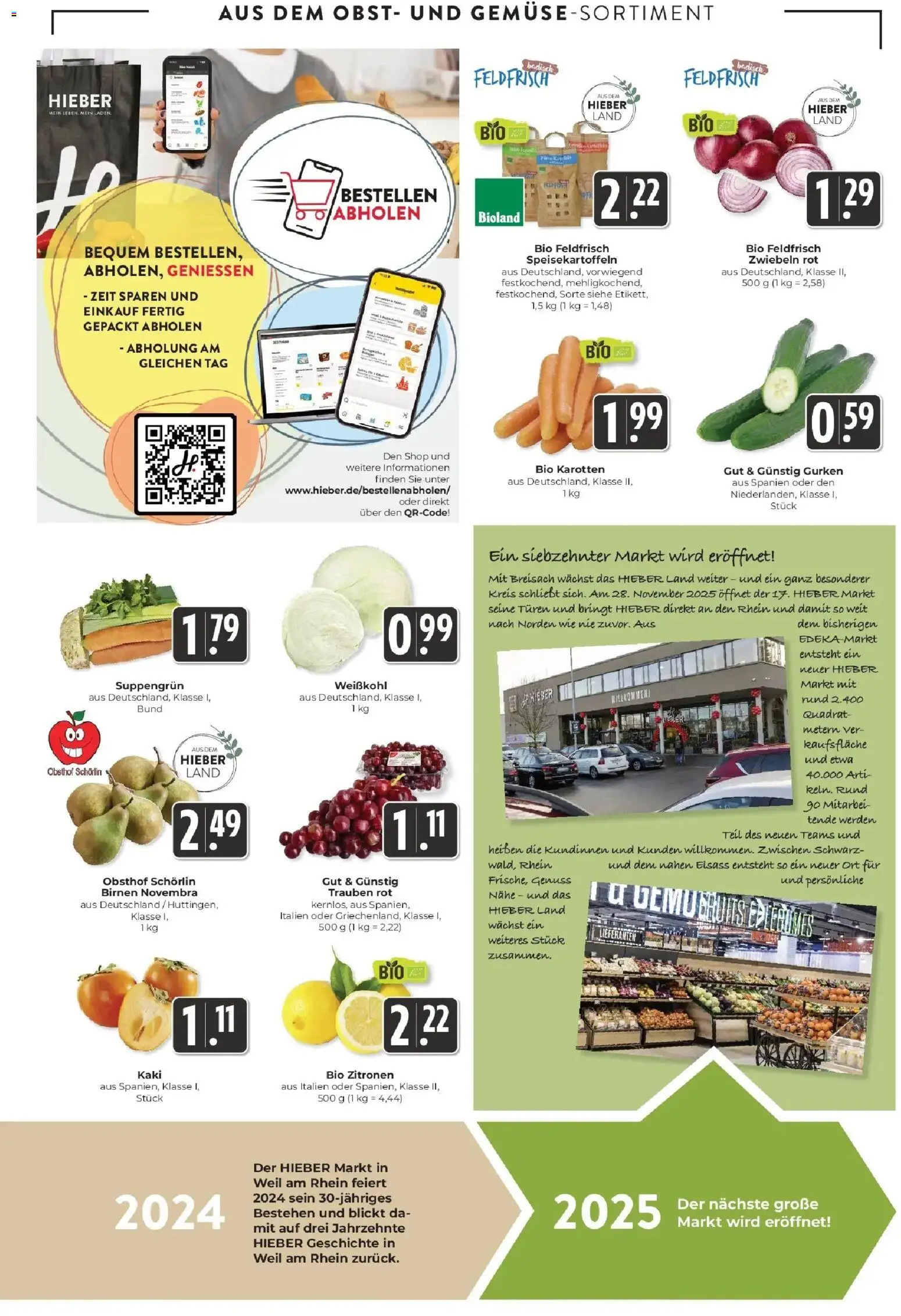 Edeka Prospekt Schliengen (ab 12.10.2026) » Angebote Online | Seite: 7 | Produkte: Obst, Kaki, Gurken, Zitronen