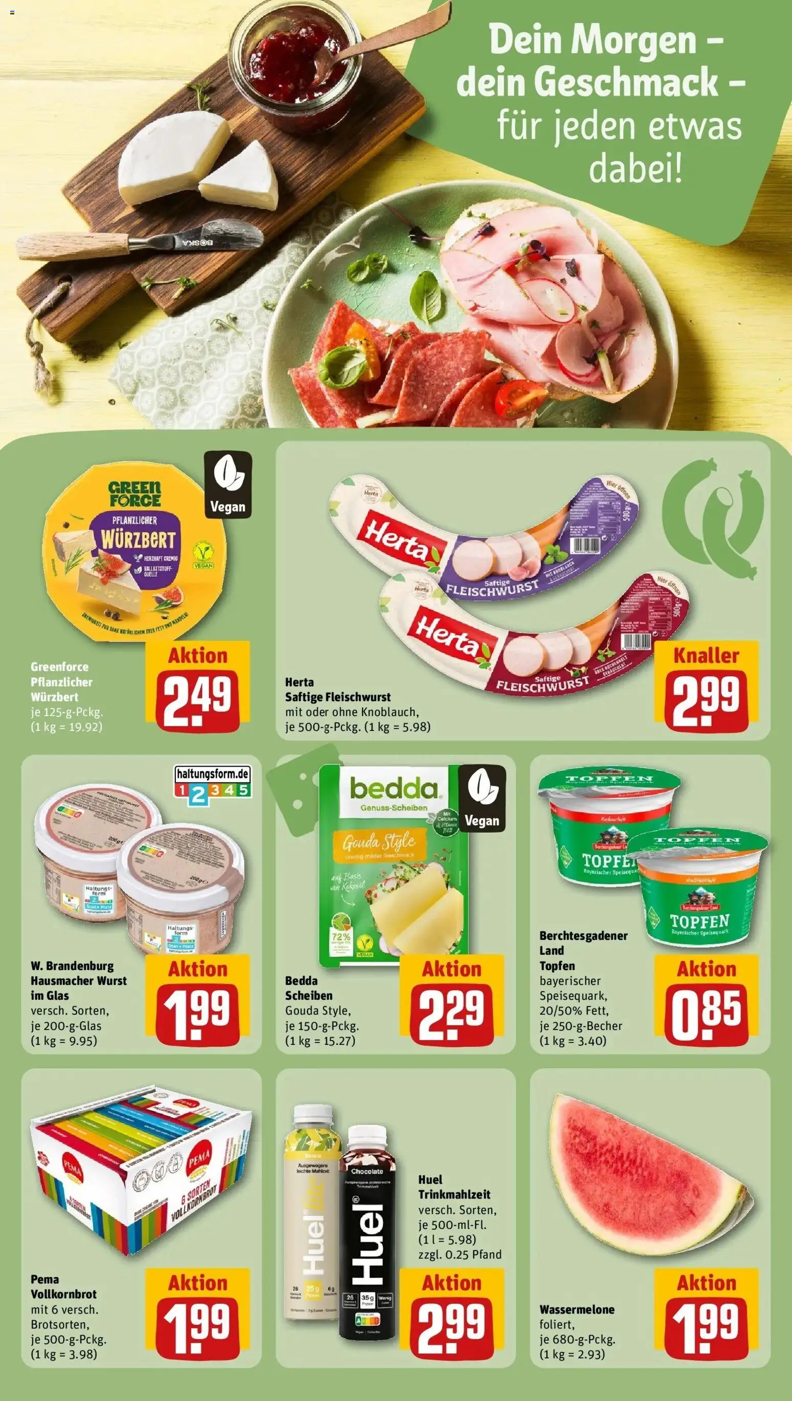 Rewe Prospekt Langenfeld – gültig ab 27.07.2026 | Seite: 10 | Produkte: Vollkornbrot, Wurst, Wassermelone, Speisequark