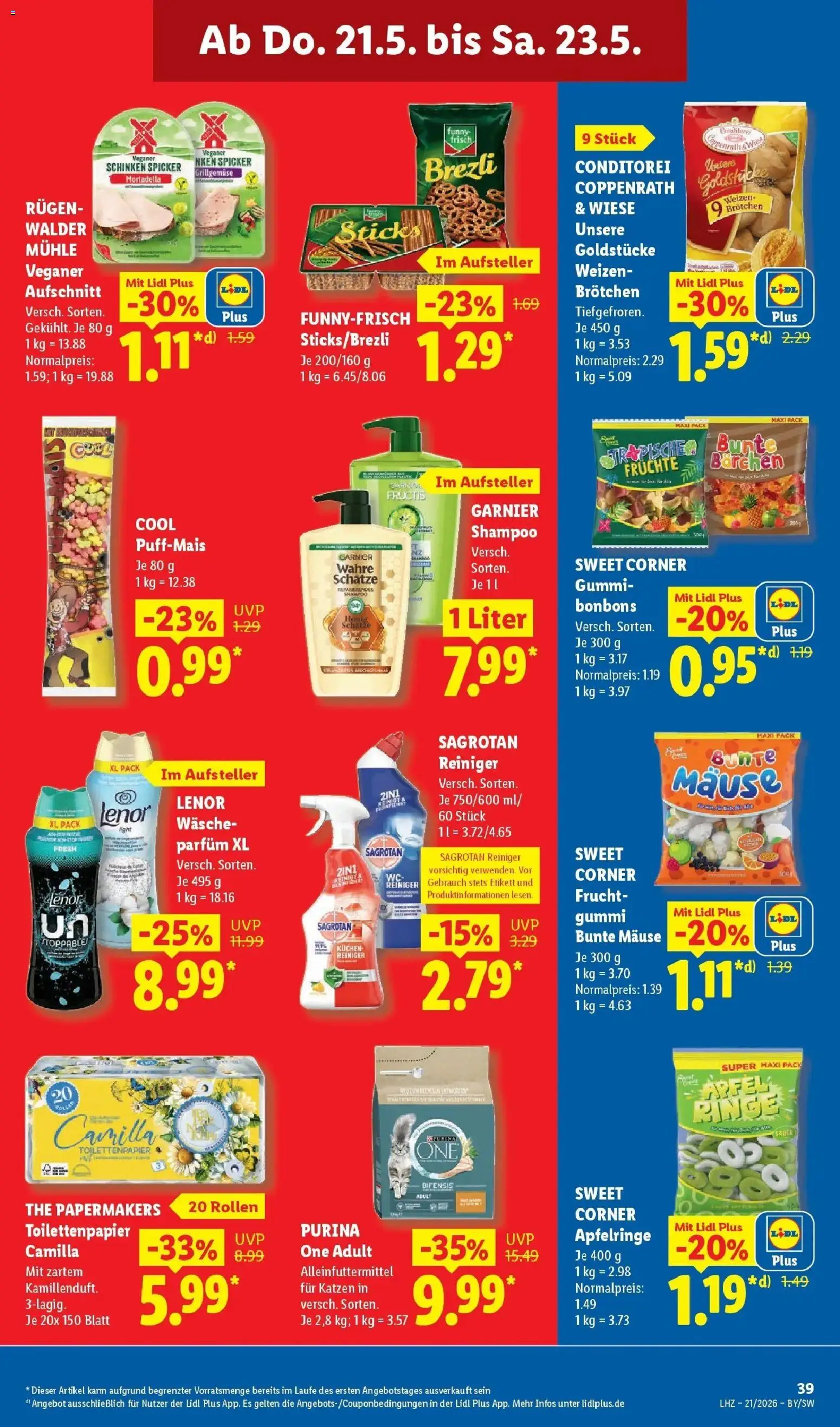 Lidl Prospekt Weikersheim – gültig ab 17.05.2026 | Seite: 67 | Produkte: Mühle, Funny frisch, Shampoo, Kuchen