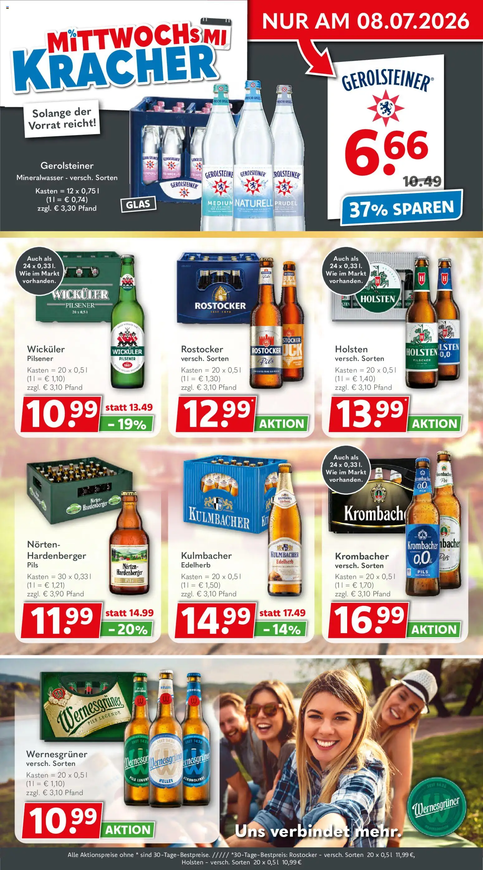 Getränkeland Prospekt – gültig ab 06.07.2026 | Seite: 2 | Produkte: Pils, Wernesgruner, Holsten, Mineralwasser
