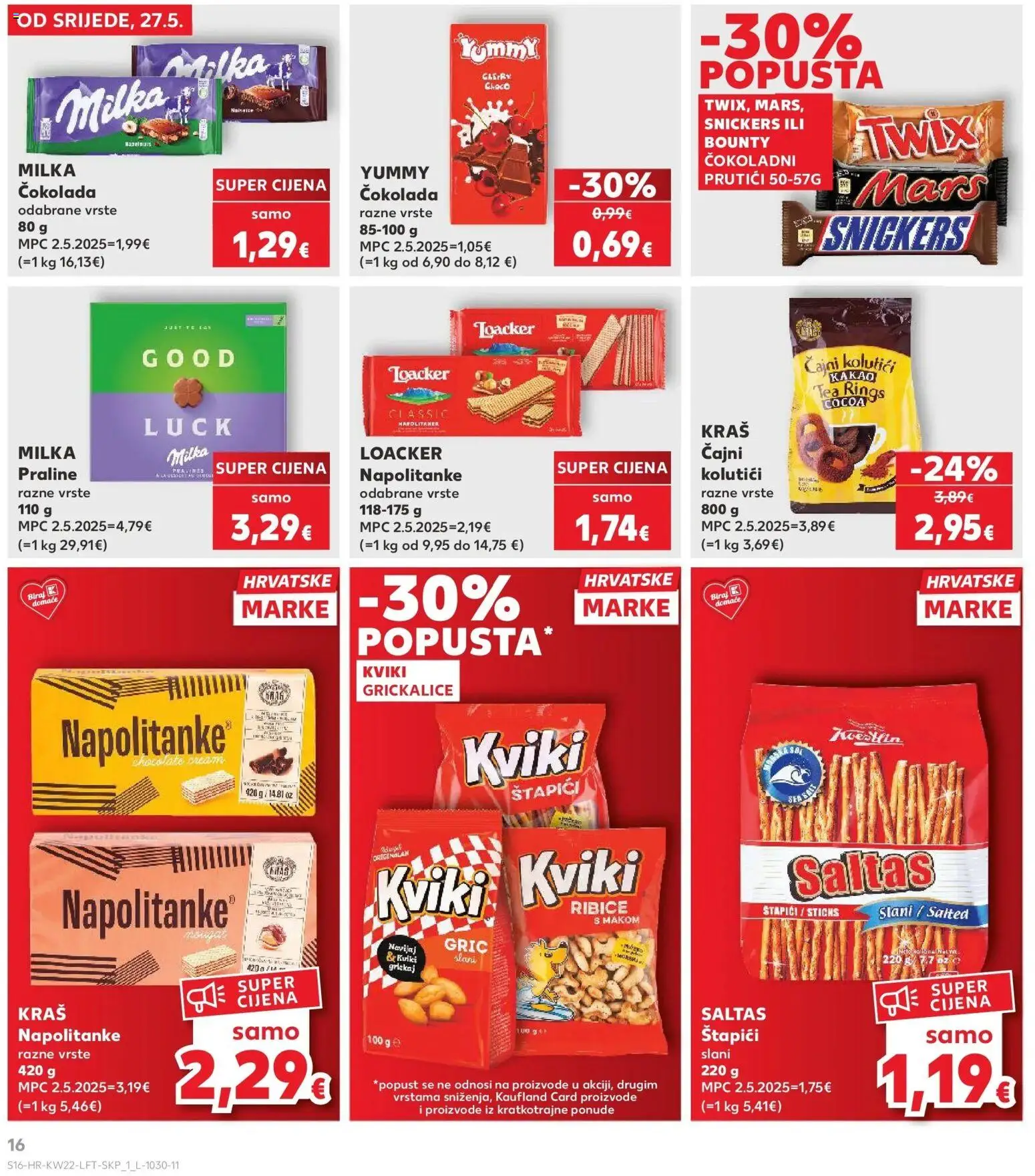 Kaufland katalog | vrijedi od 26.05.2026 | Stranica: 16 | Proizvodi: Praline, Čokolada, Milka, Kakao