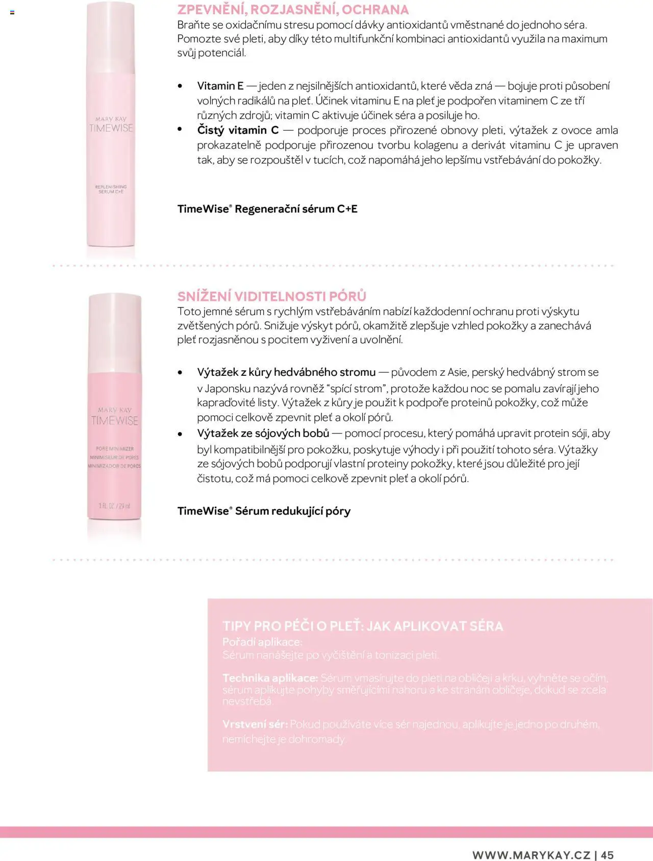 Mary Kay katalog - Průvodce péčí o pleť od 22.02.2025 | Strana: 45 | Produkty: Ovoce, Sérum, Proteiny, Protein