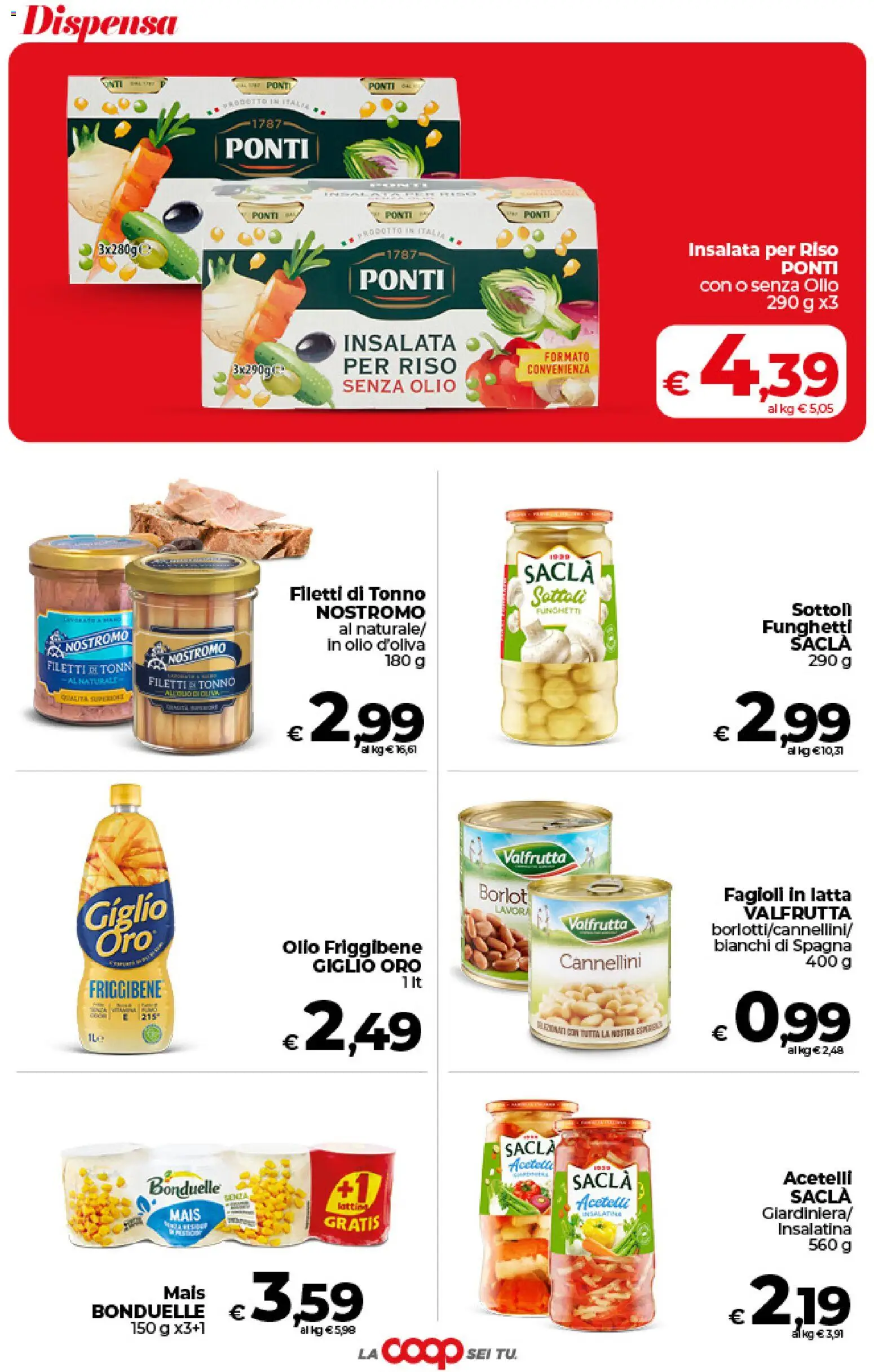Volantino COOP del 09.06.2026 | Pagina: 27 | Prodotti: Insalata, Cannellini, Olio, Tonno