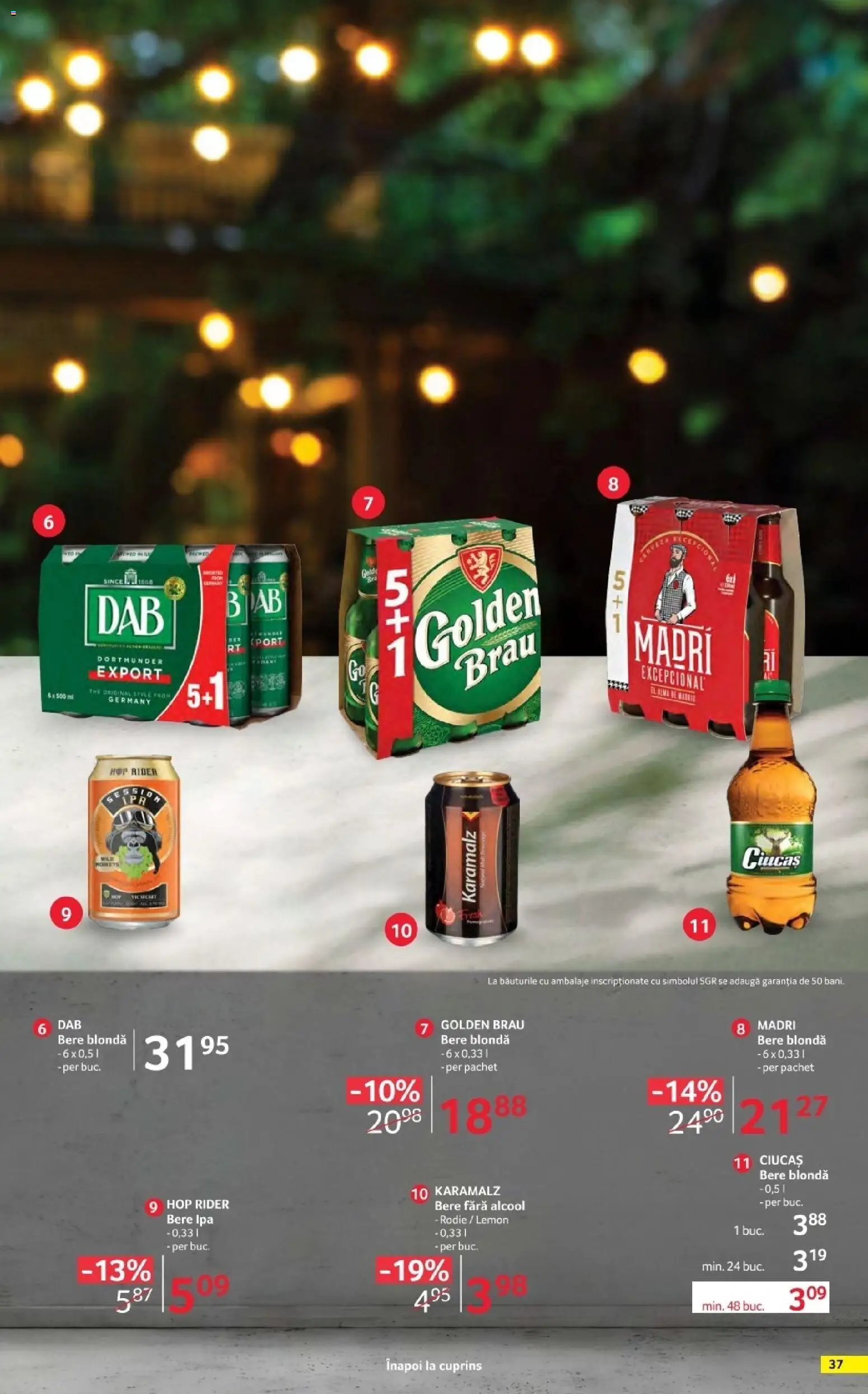 Noul catalog Selgros – valabil de la 17.04.2026 | Pagină: 37 | Produse: Atıştırmalık, Bere