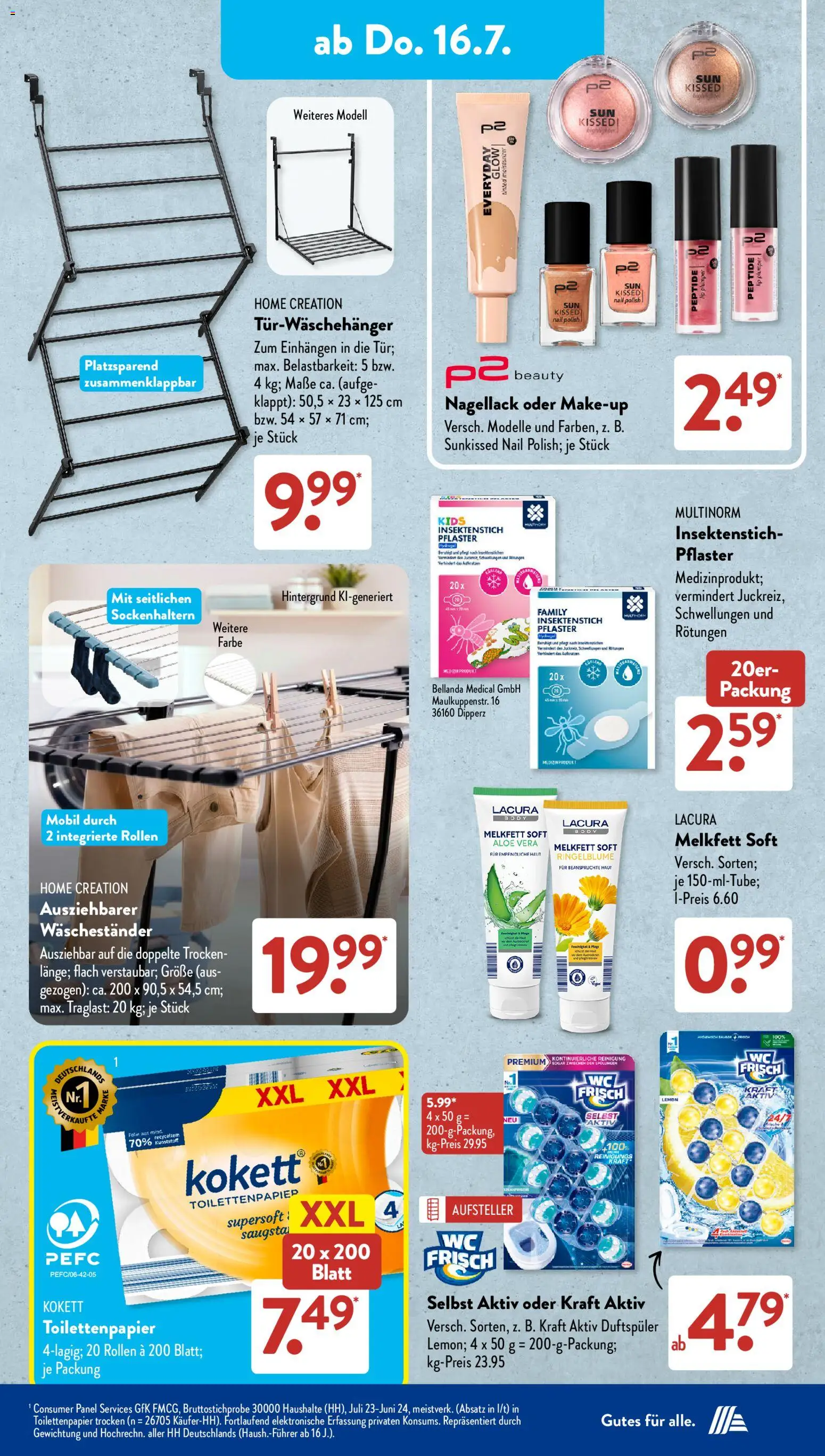 Aldi Süd Prospekt – gültig ab 13.07.2026 | Seite: 12 | Produkte: HP, Waschestander, PC, Toilettenpapier