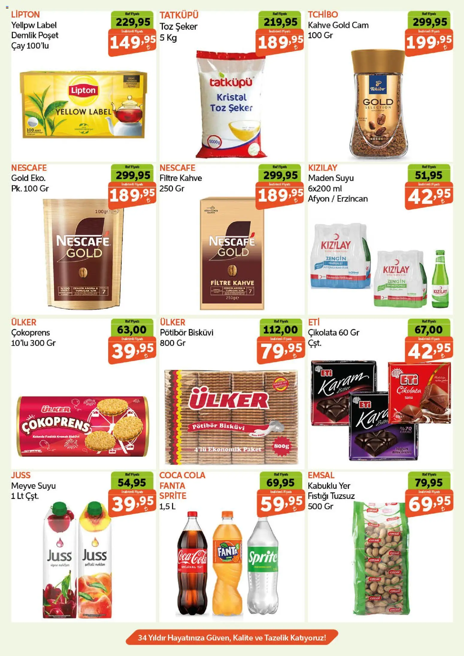 Biçen Market Katalog - 08.04.2026 tarihinden itibaren geçerlidir | Sayfa: 4 | Ürünler: Toz şeker, Demlik, Maden suyu, Fanta