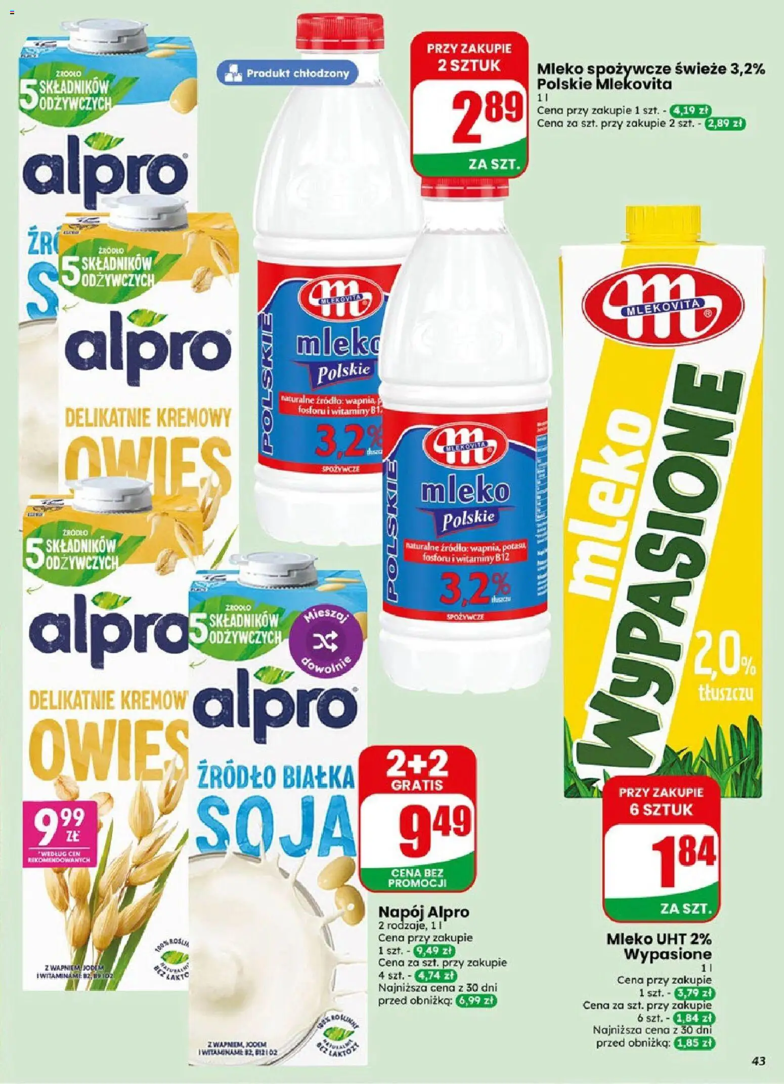 Dino gazetka od 06.05.2026 | Strona: 43 | Produkty: Alpro, Mleko, Soja