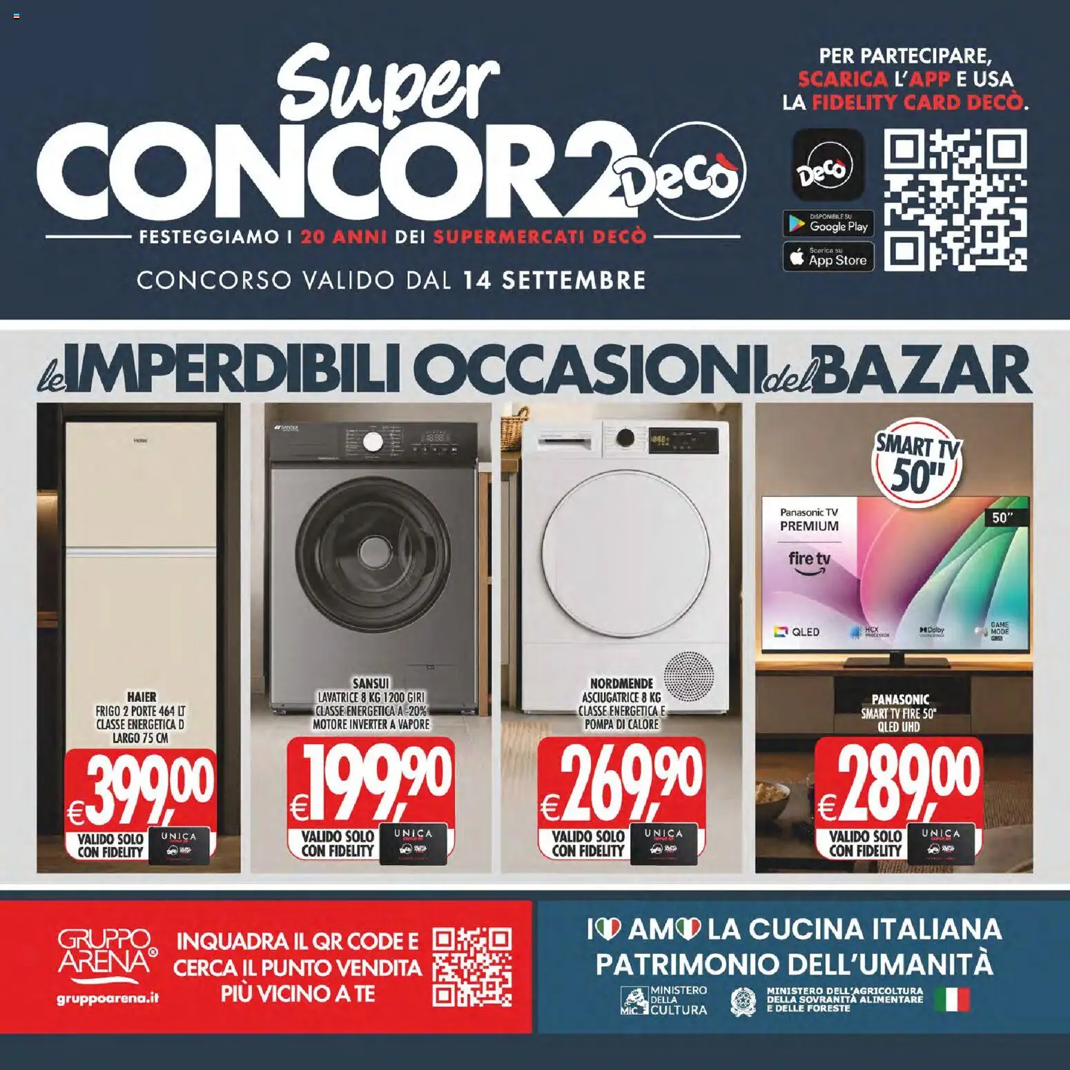 Volantino Decò del 11/09/2026 | Pagina: 43 | Prodotti: Tè, smart TV, Asciugatrice, TV