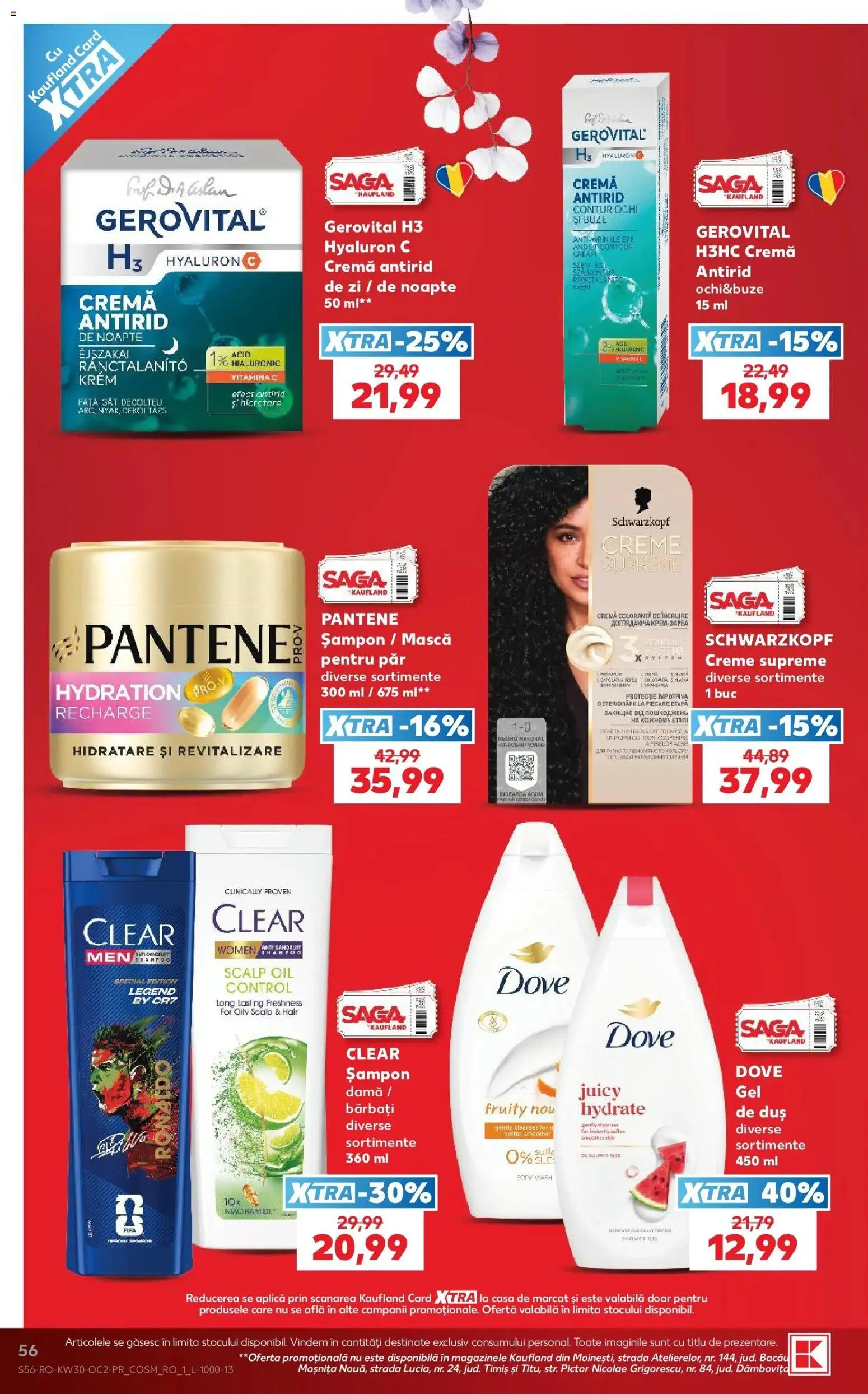 Noul catalog Kaufland – valabil de la 22.07.2026 | Pagină: 56 | Produse: Ochi, Aplică, Duș, Șampon