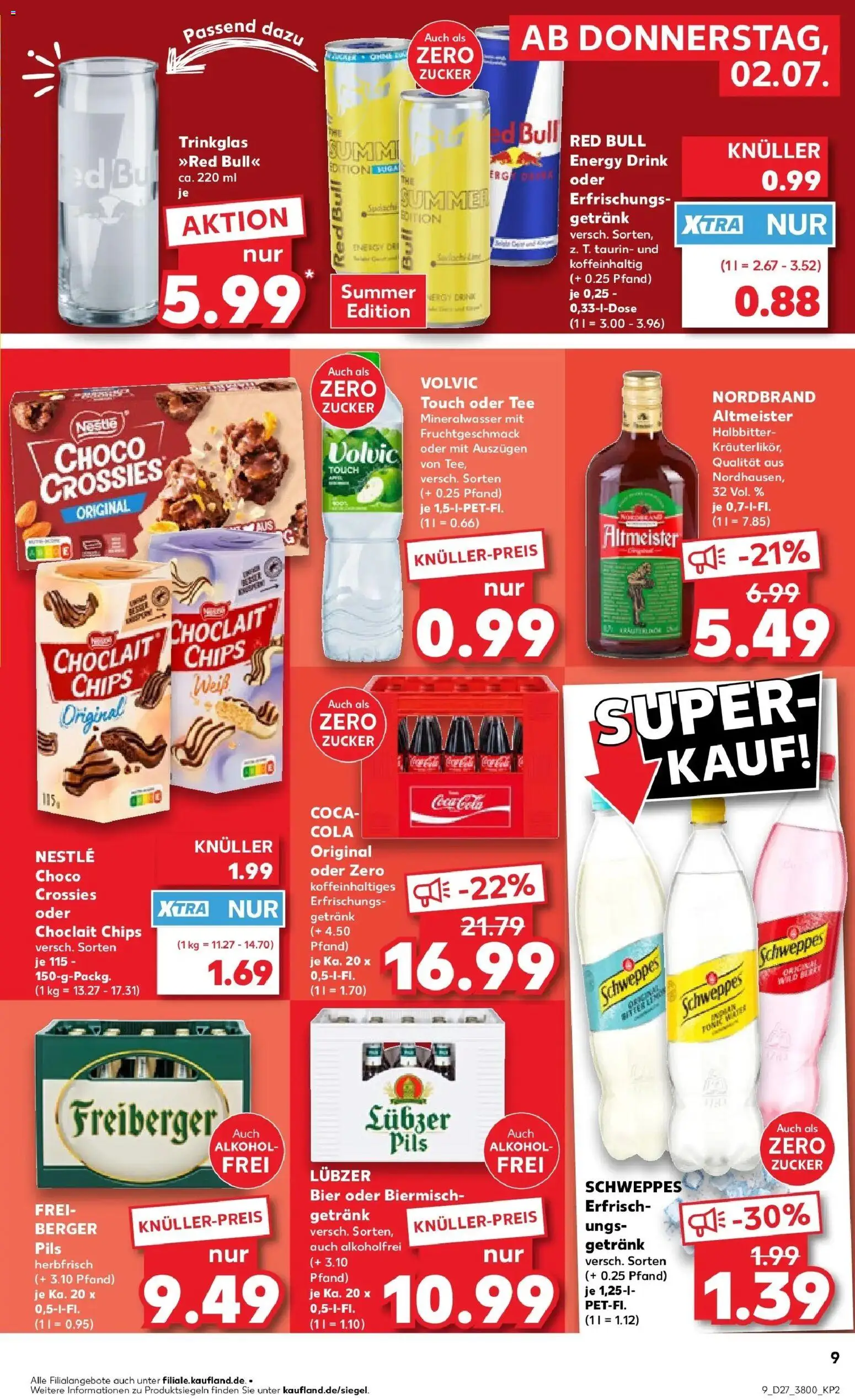 Kaufland Prospekt Großenhain – gültig ab 02.07.2026 | Seite: 9 | Produkte: Cola, Pils, Zucker, Tee