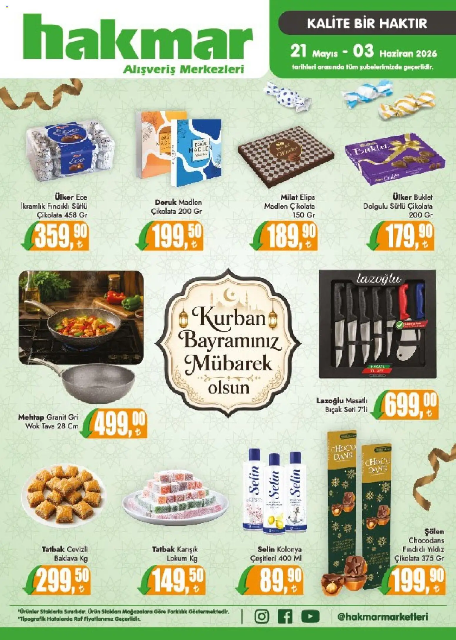 Hakmar Katalog - 21.05.2026 tarihinden itibaren geçerlidir | Sayfa: 1 | Ürünler: Çikolata