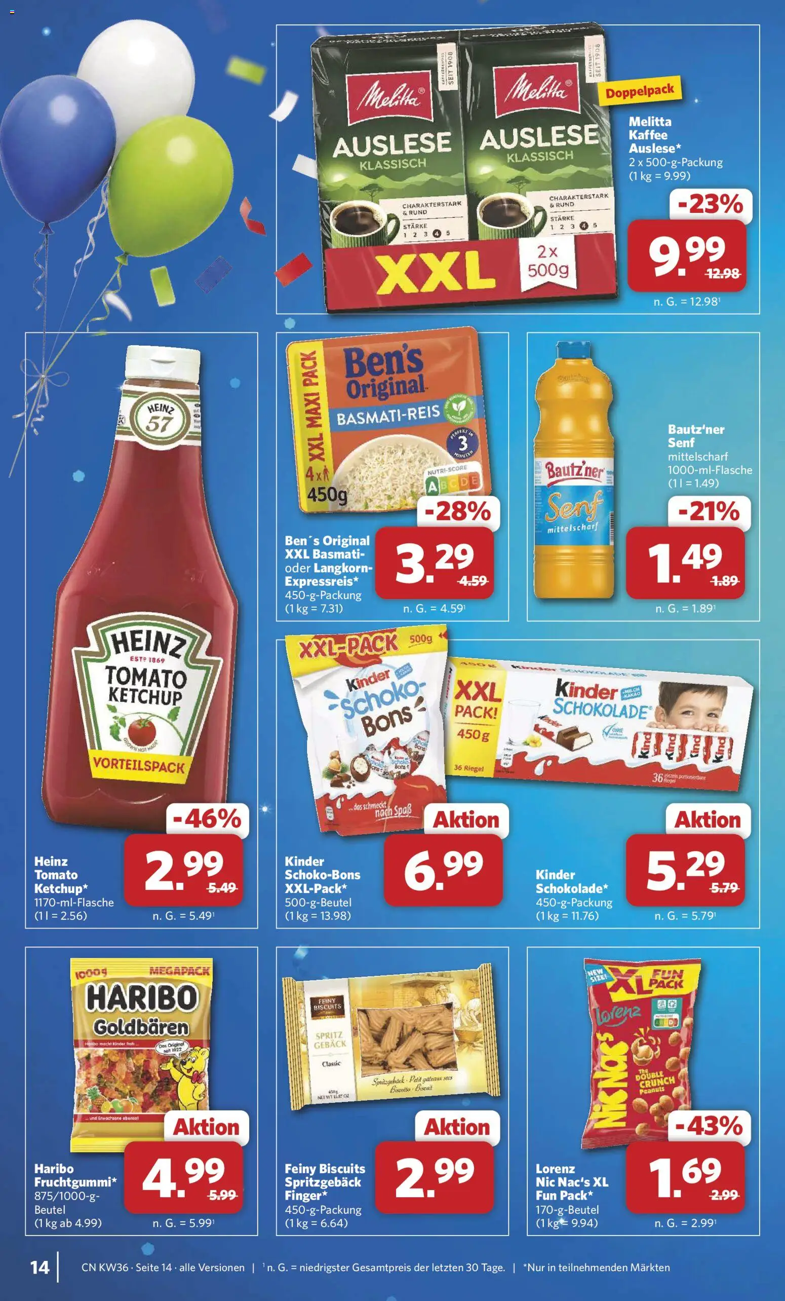 Combi Prospekt – gültig ab 31.08.2026 | Seite: 14 | Produkte: Melitta, Basmatireis, Kaffee, Ketchup