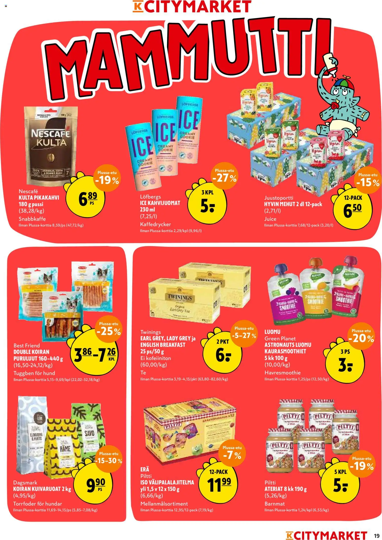 K-Citymarket tarjoukset – voimassa 03/08/2026 alkaen | Sivu: 19 | Tuotteet: Smoothie, Pikakahvi, Hame