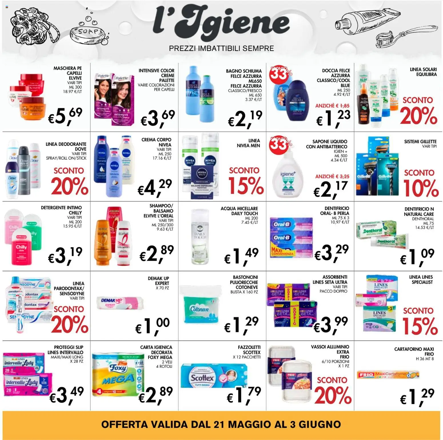 Volantino Coal del 21.05.2026 | Pagina: 24 | Prodotti: Proteggi slip, Detergente intimo, Detergente, Slip
