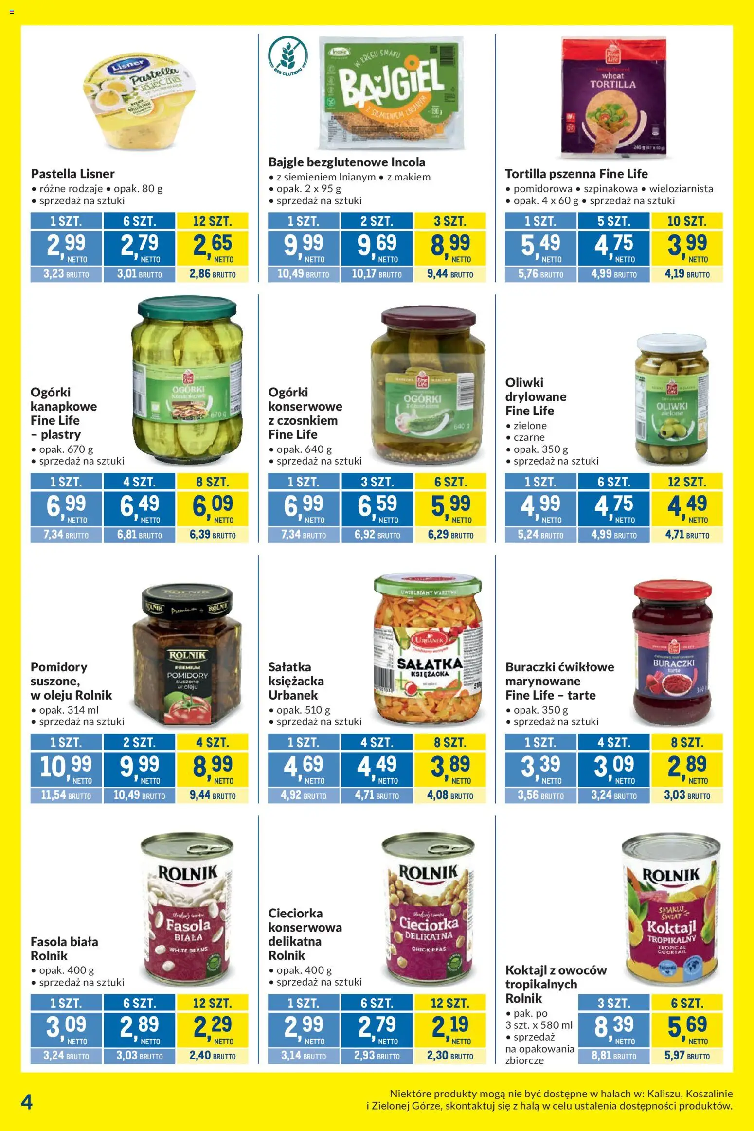 Makro gazetka - Kupujesz więcej płacisz mniej od 29.09.2026 | Strona: 4 | Produkty: Tortilla pszenna, Fasola biała, Cieciorka, Sałatka