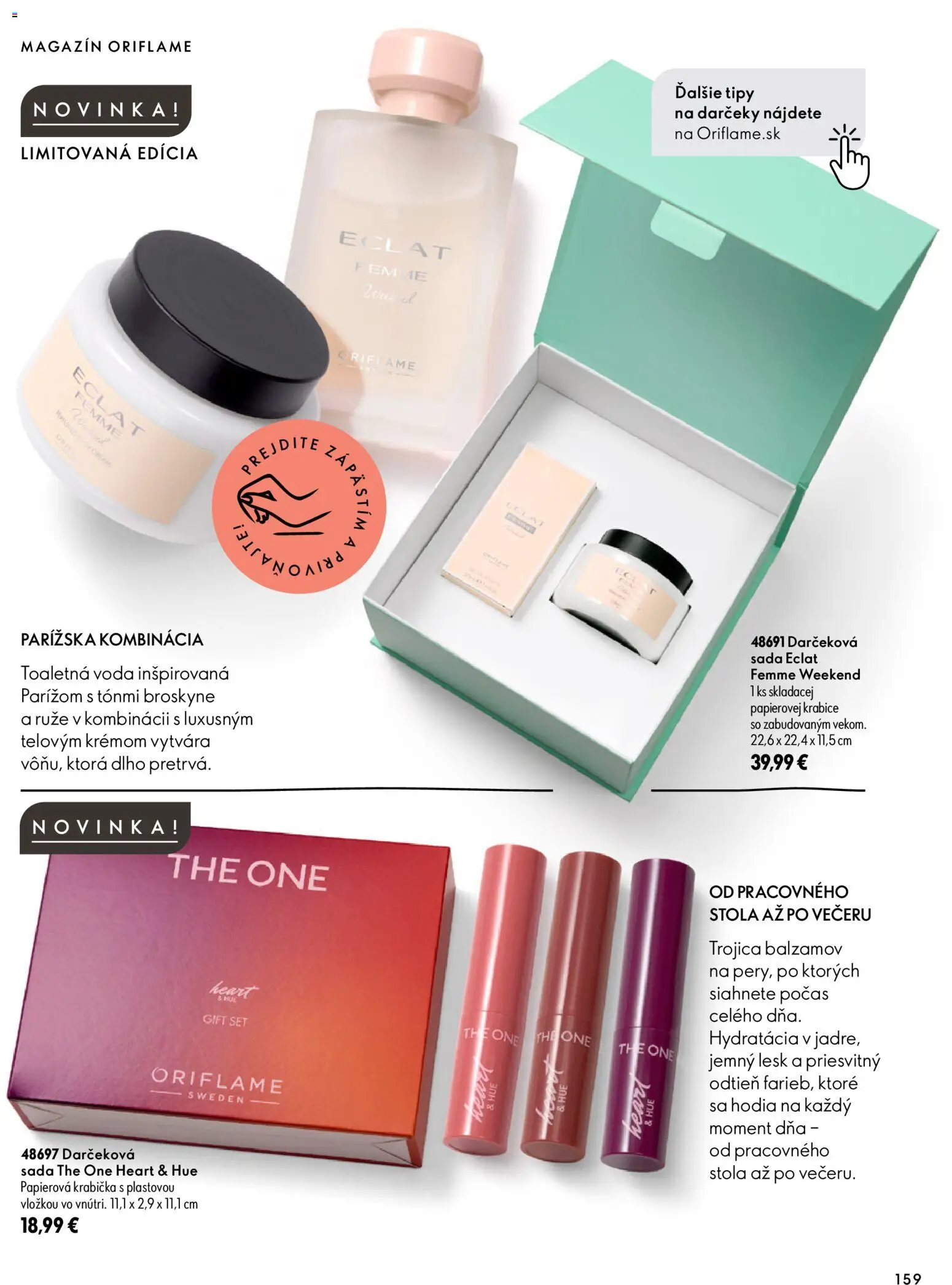 Nové Oriflame akcie – leták je platný od 30.09.2026 | Strana: 159 | Produkty: Toaletná voda, Voda, Ruže, Broskyne