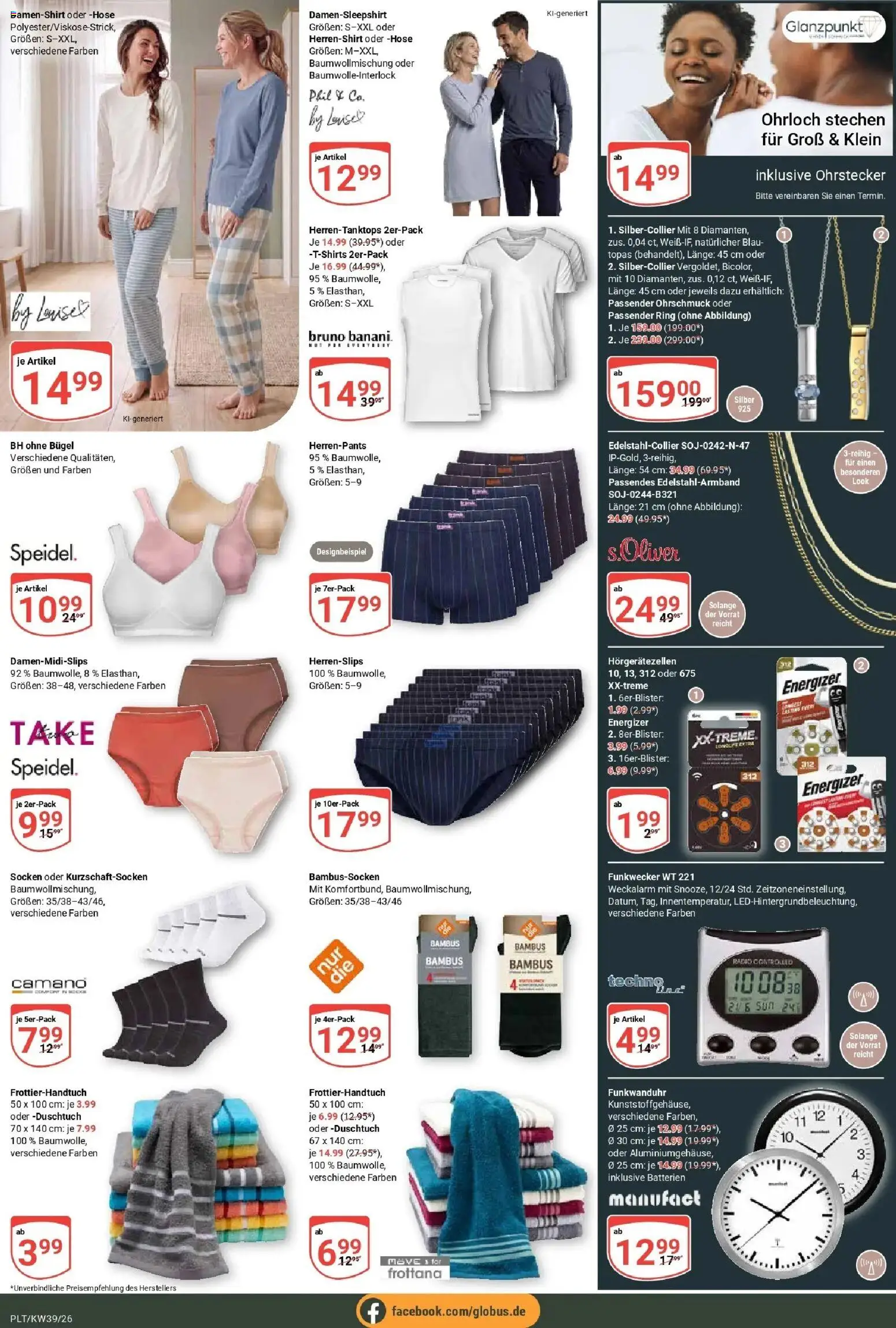 Globus Prospekt Plattling (ab 21.09.2026) » Angebote online | Seite: 27 | Produkte: Hose, BH, Socken, Radio