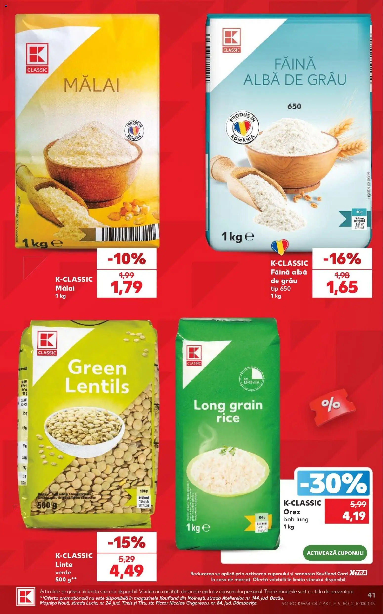 Noul catalog Kaufland – valabil de la 19.08.2026 | Pagină: 41 | Produse: Alba, Aplică, Orez, Mălai